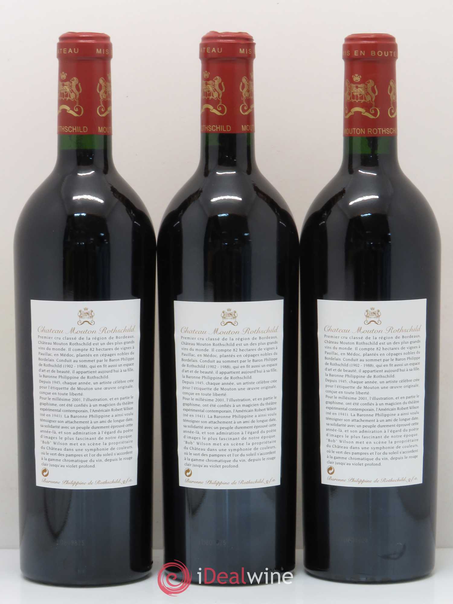 Château Mouton Rothschild 1er Grand Cru Classé 2001 - Lot de 12 bouteilles - 4