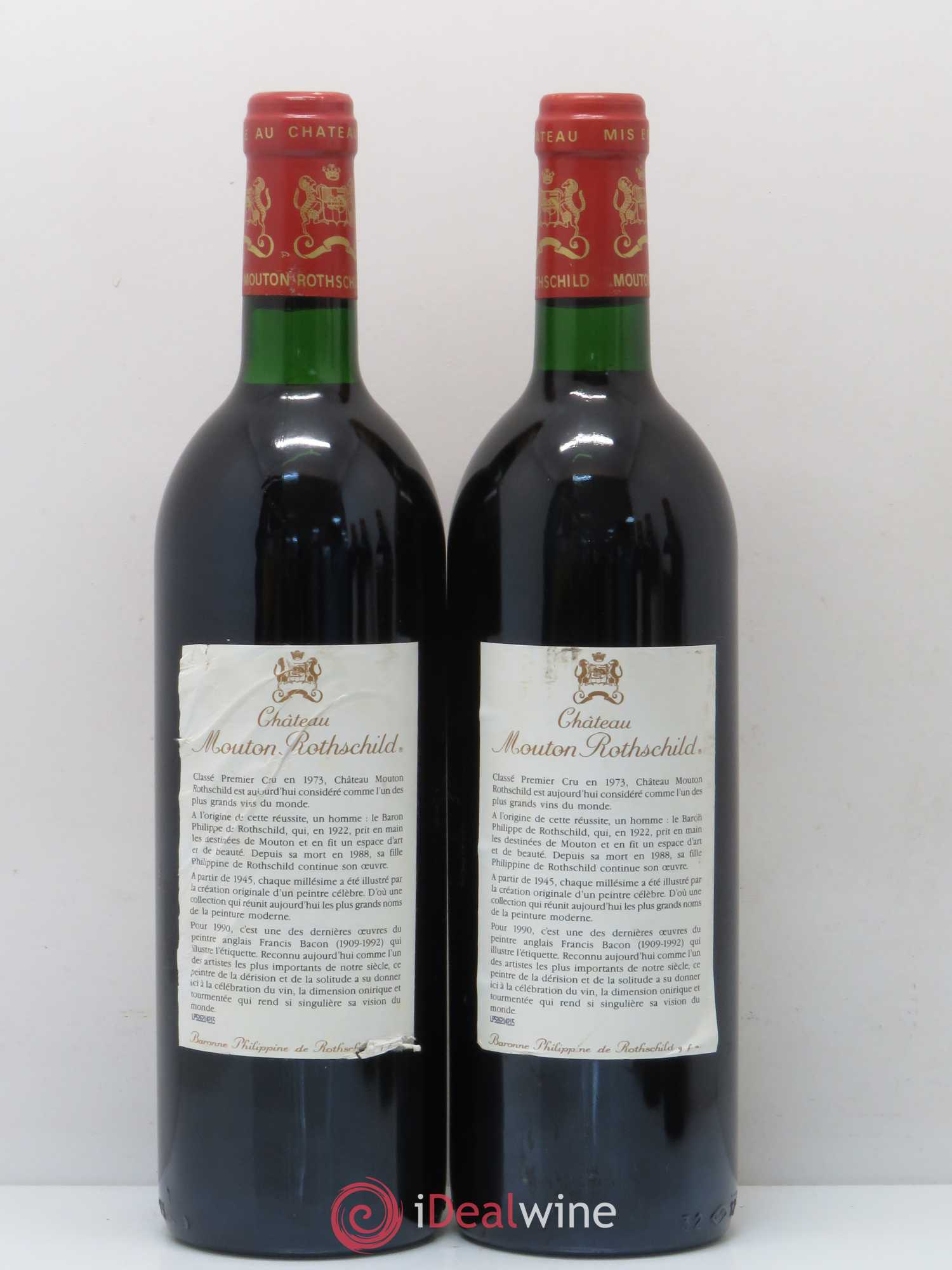 Château Mouton Rothschild 1er Grand Cru Classé 1990 - Lot de 5 bouteilles - 2