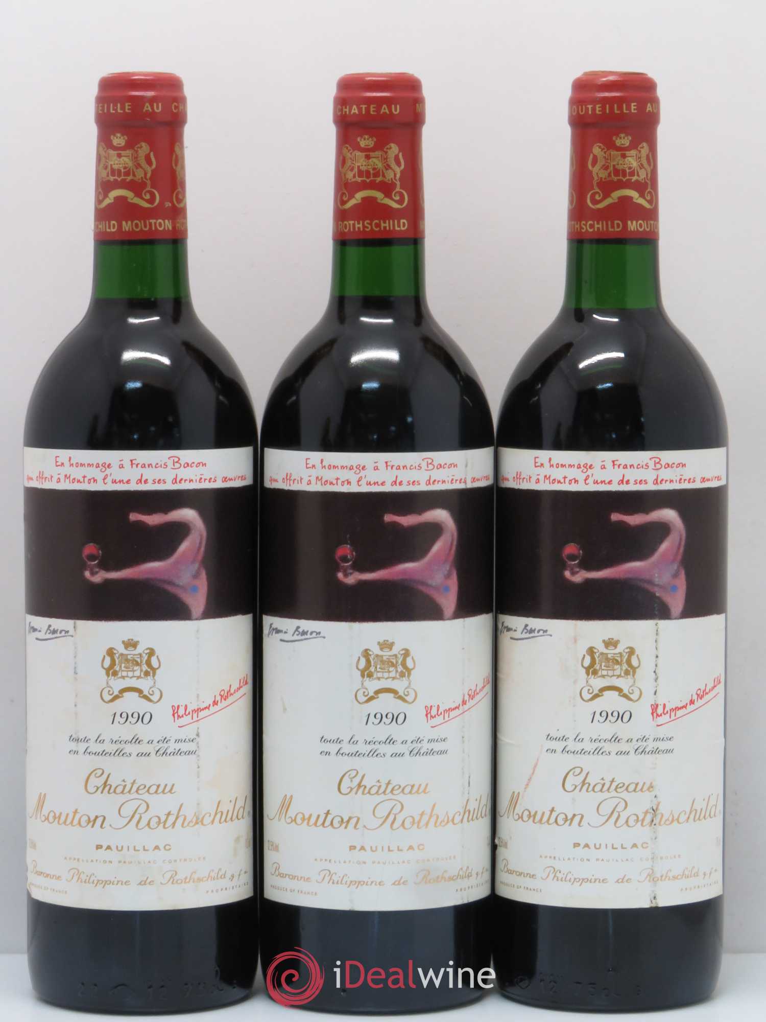 Château Mouton Rothschild 1er Grand Cru Classé 1990 - Lot de 5 bouteilles - 3