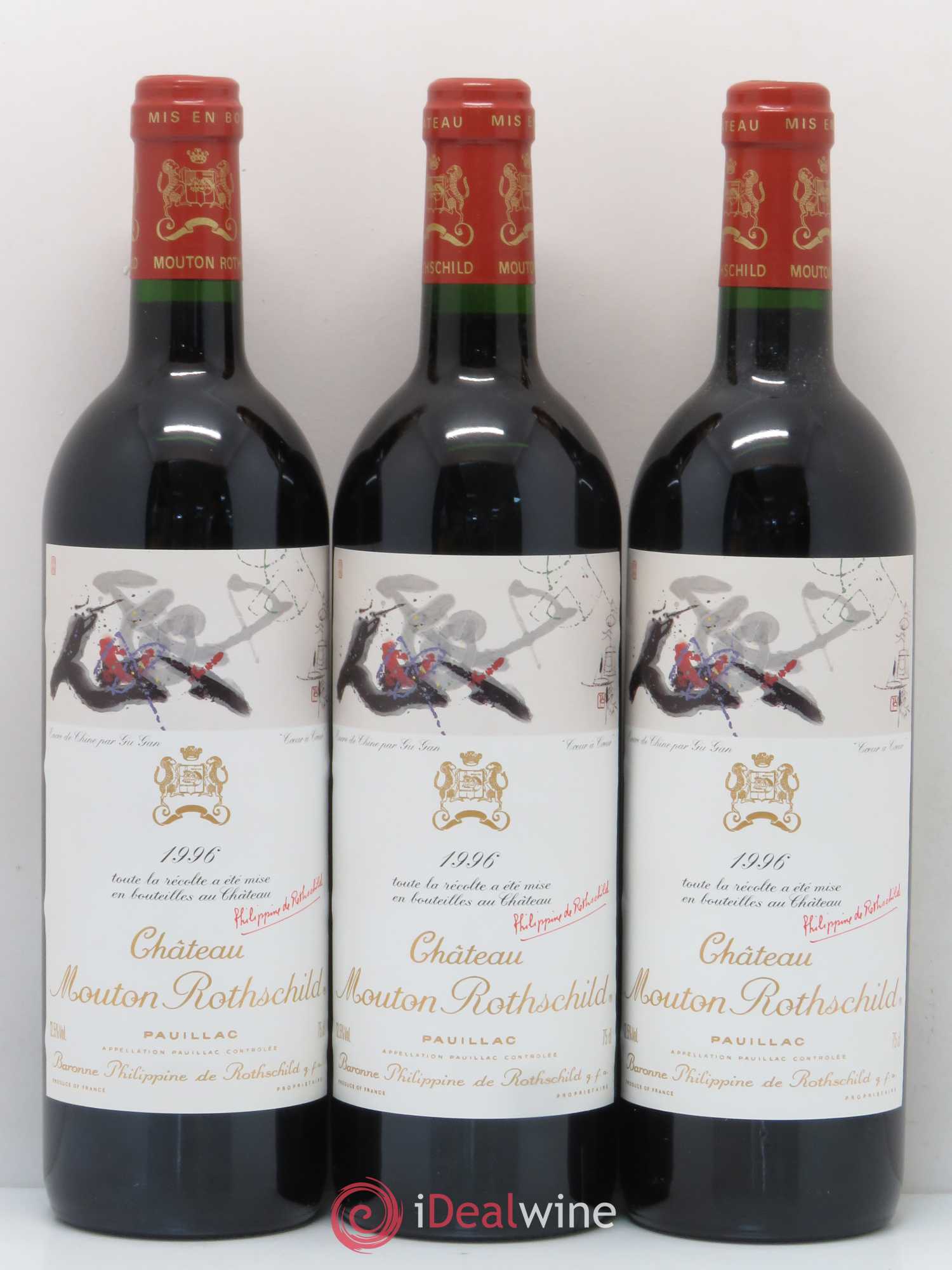 Château Mouton Rothschild 1er Grand Cru Classé 1996 - Lot de 12 bouteilles - 1