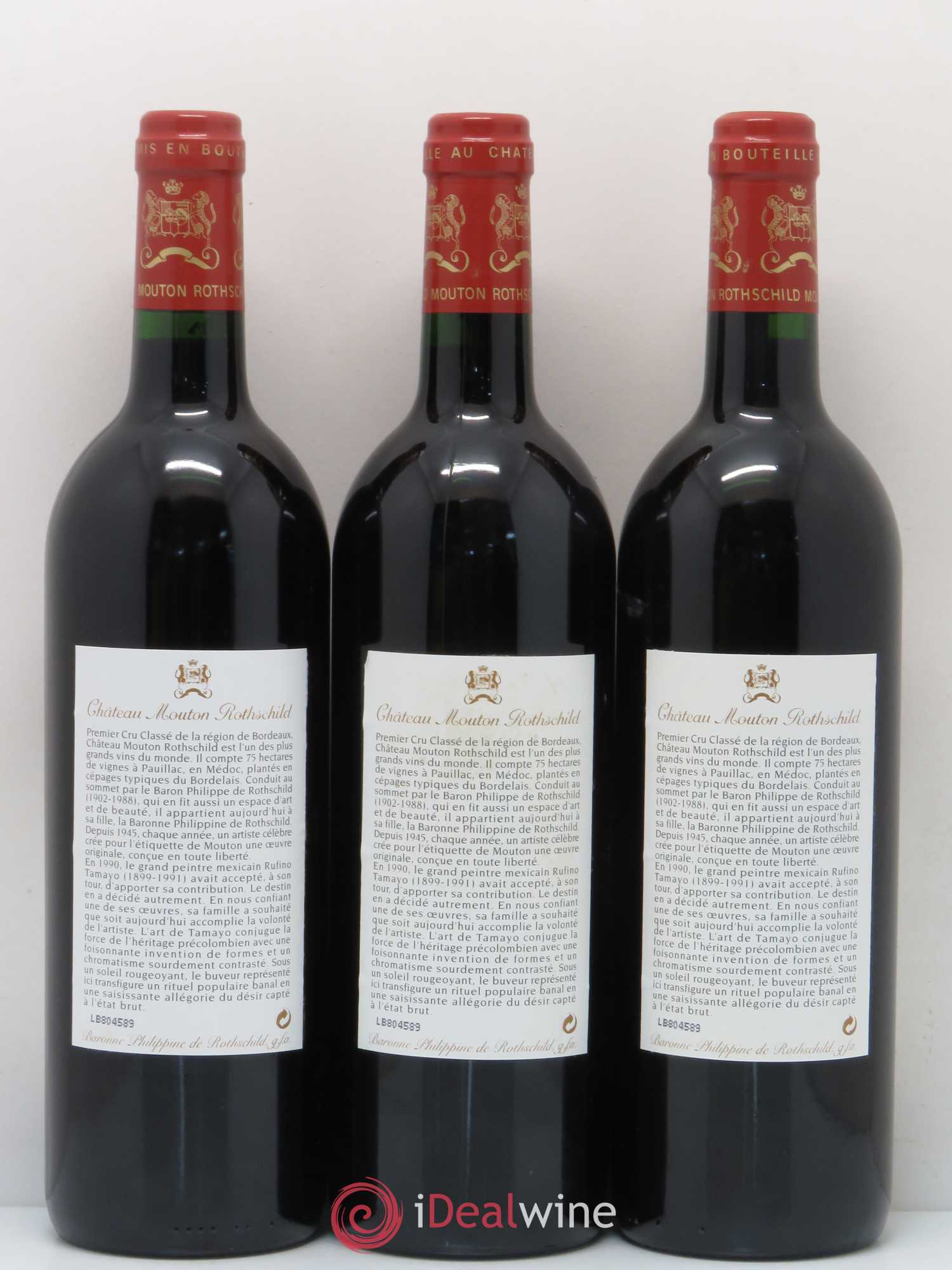 Château Mouton Rothschild 1er Grand Cru Classé 1998 - Lot de 12 bouteilles - 4