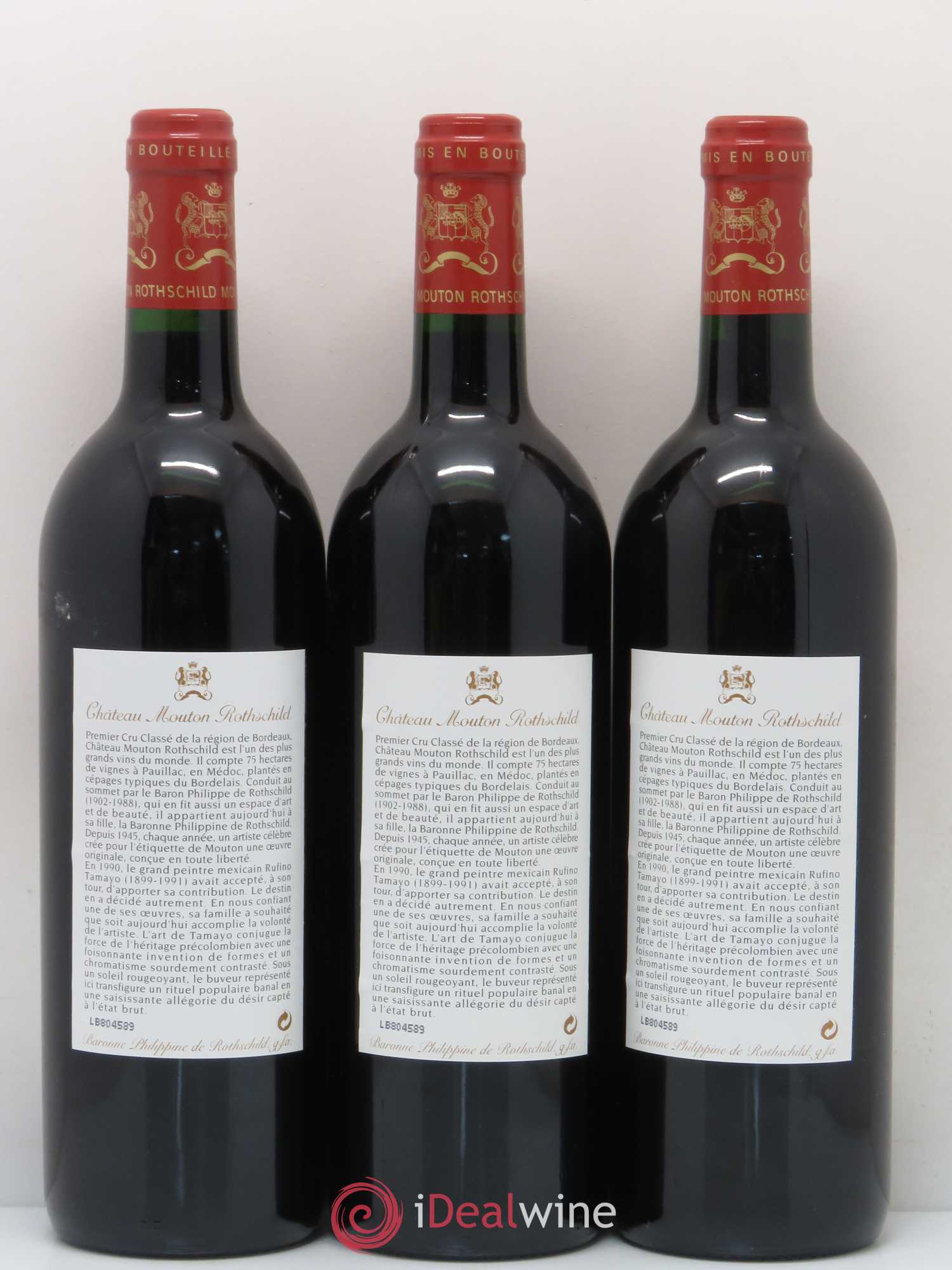 Château Mouton Rothschild 1er Grand Cru Classé 1998 - Lot de 12 bouteilles - 8