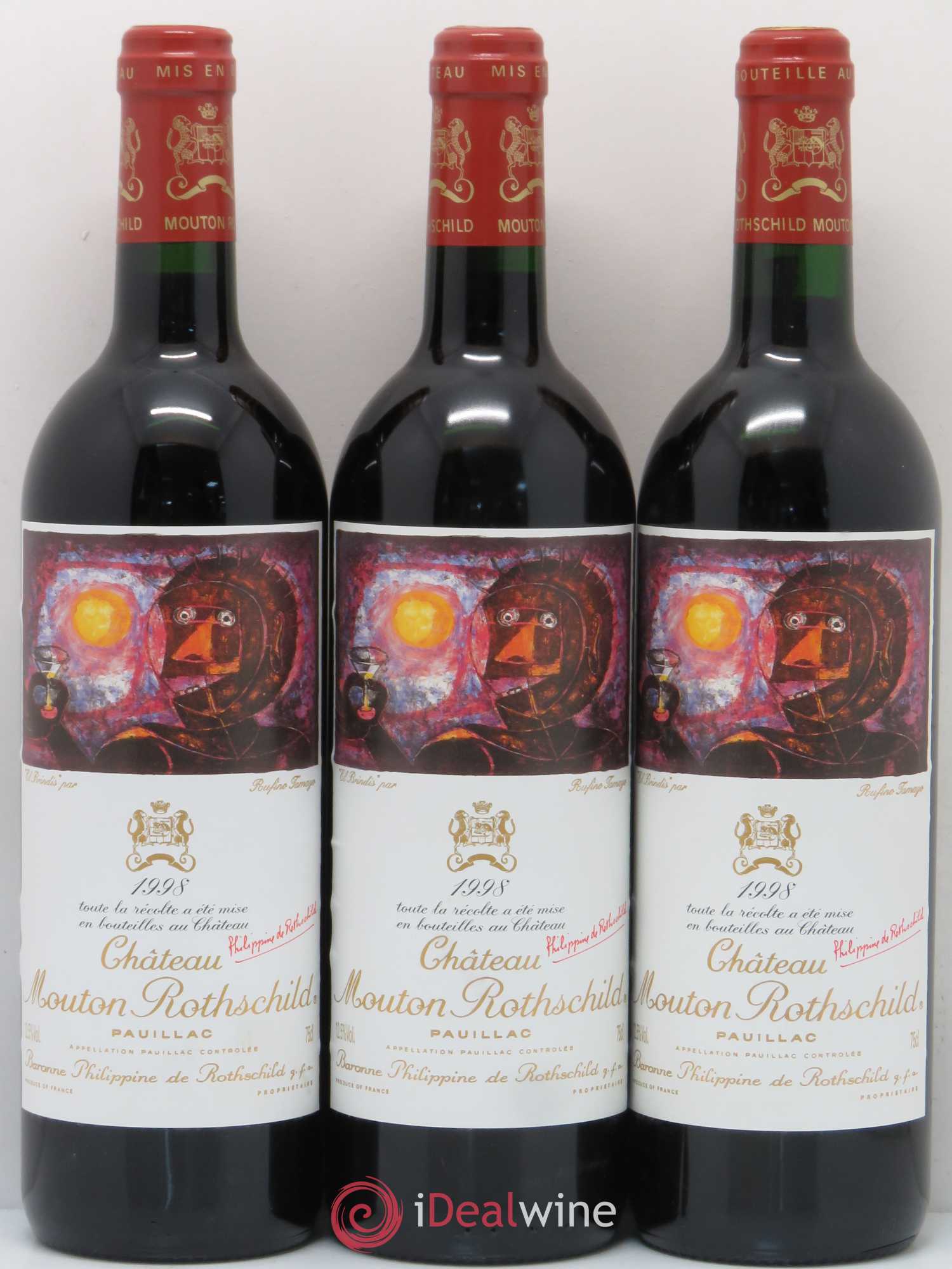 Château Mouton Rothschild 1er Grand Cru Classé 1998 - Lot de 6 bouteilles - 3