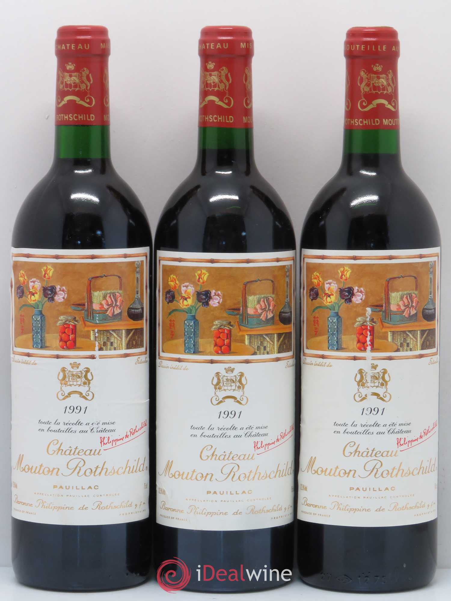 Château Mouton Rothschild 1er Grand Cru Classé 1991 - Lot de 12 bouteilles - 3