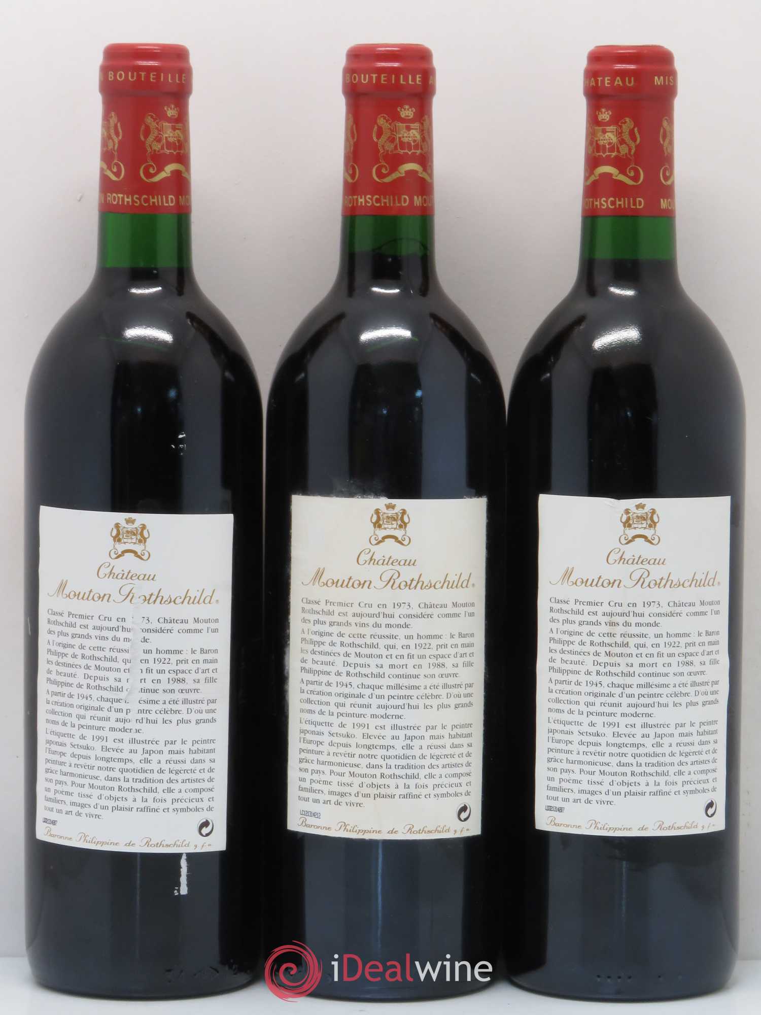 Château Mouton Rothschild 1er Grand Cru Classé 1991 - Lot de 12 bouteilles - 4