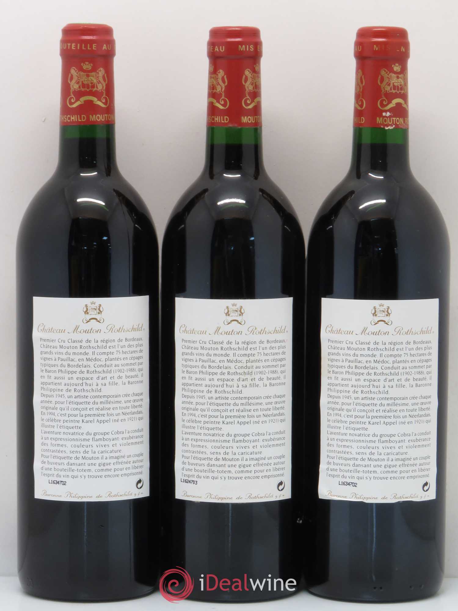 Château Mouton Rothschild 1er Grand Cru Classé 1994 - Lot de 6 bouteilles - 4
