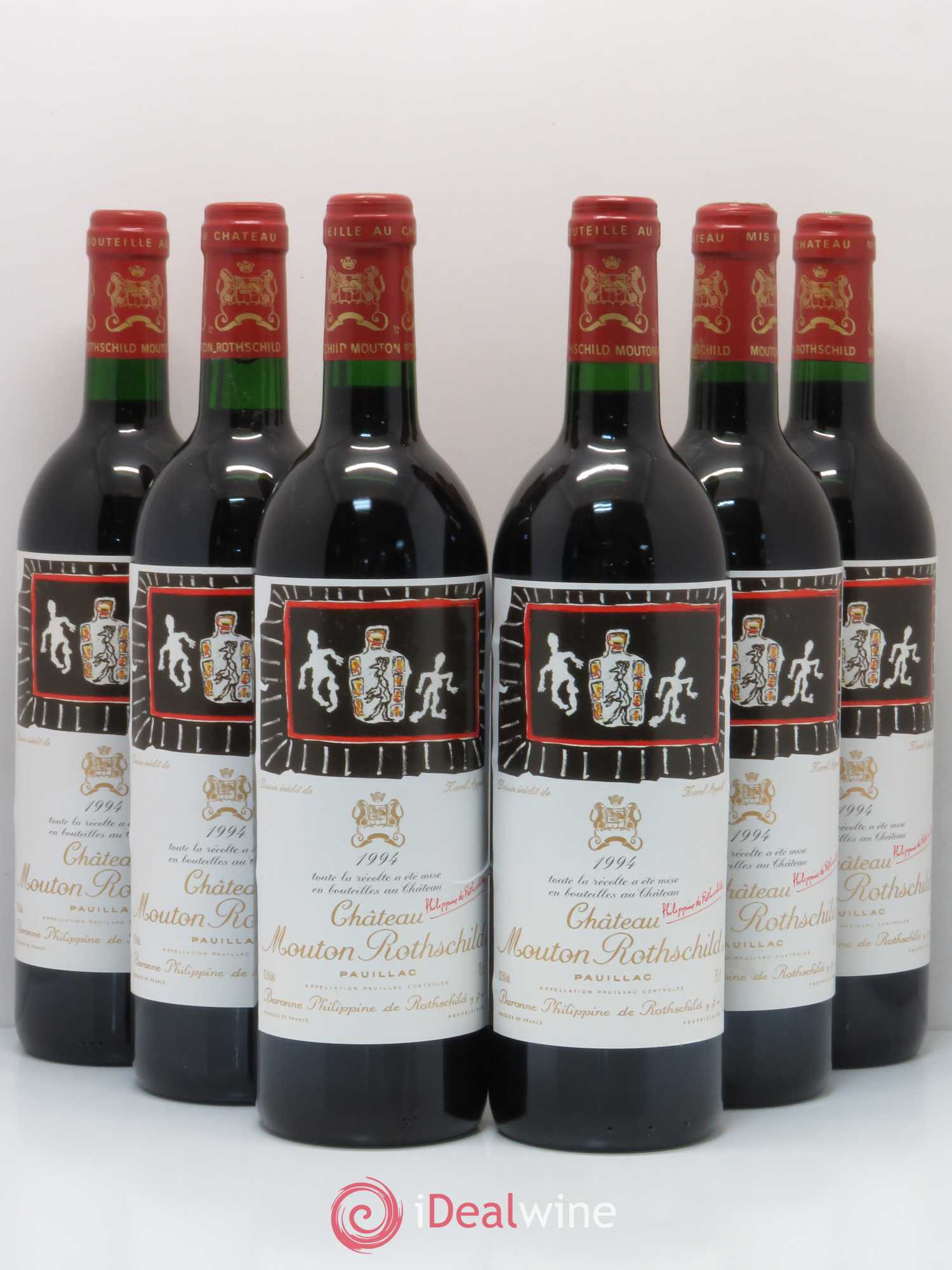 Château Mouton Rothschild 1er Grand Cru Classé 1994 - Lot de 6 bouteilles - 0