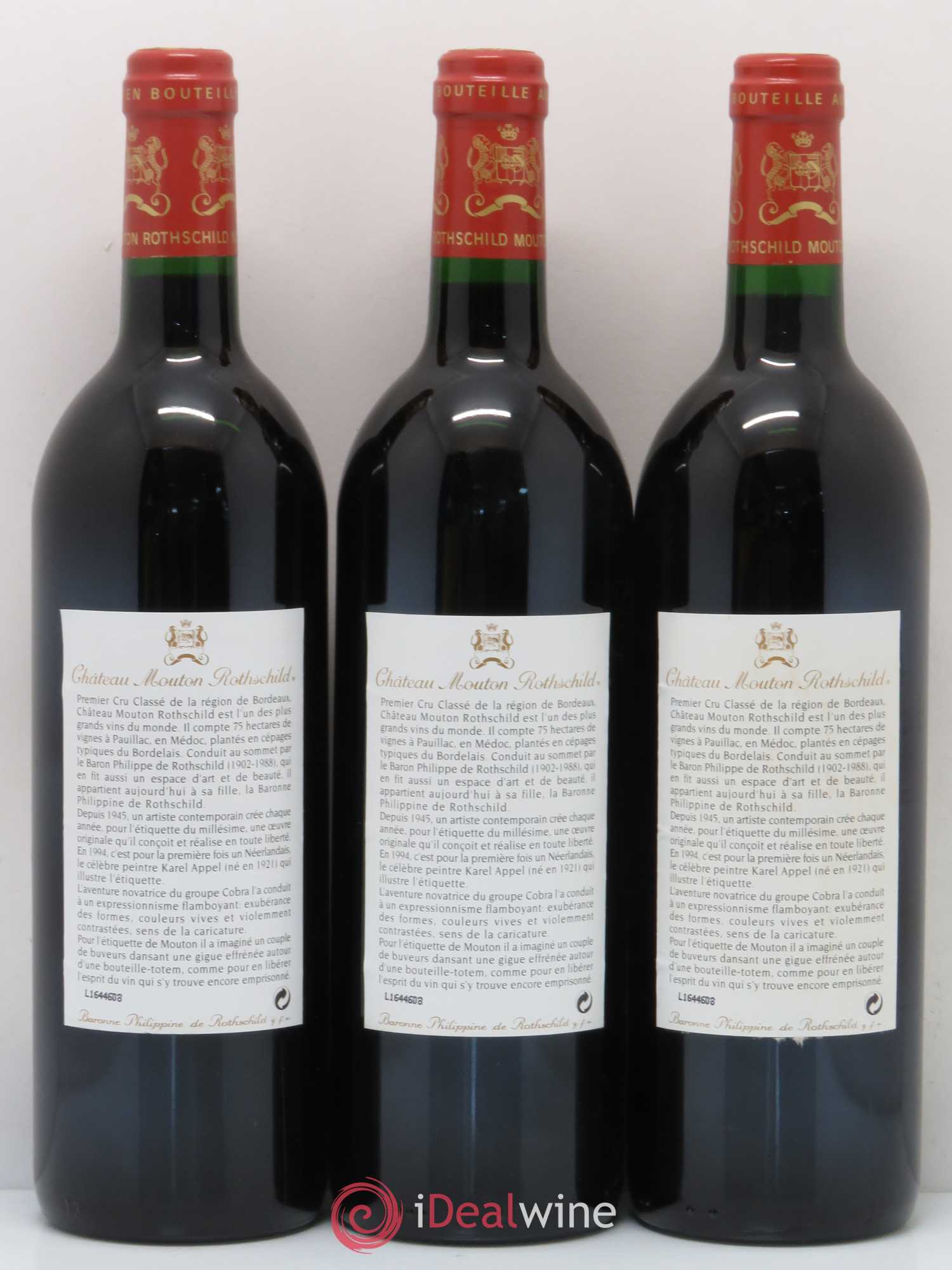 Château Mouton Rothschild 1er Grand Cru Classé 1994 - Lot de 5 bouteilles - 2
