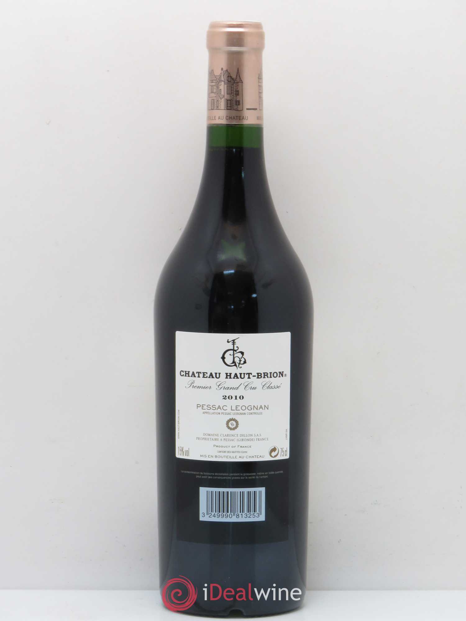 Château Haut Brion 1er Grand Cru Classé 2010 - Lot de 1 bouteille - 1