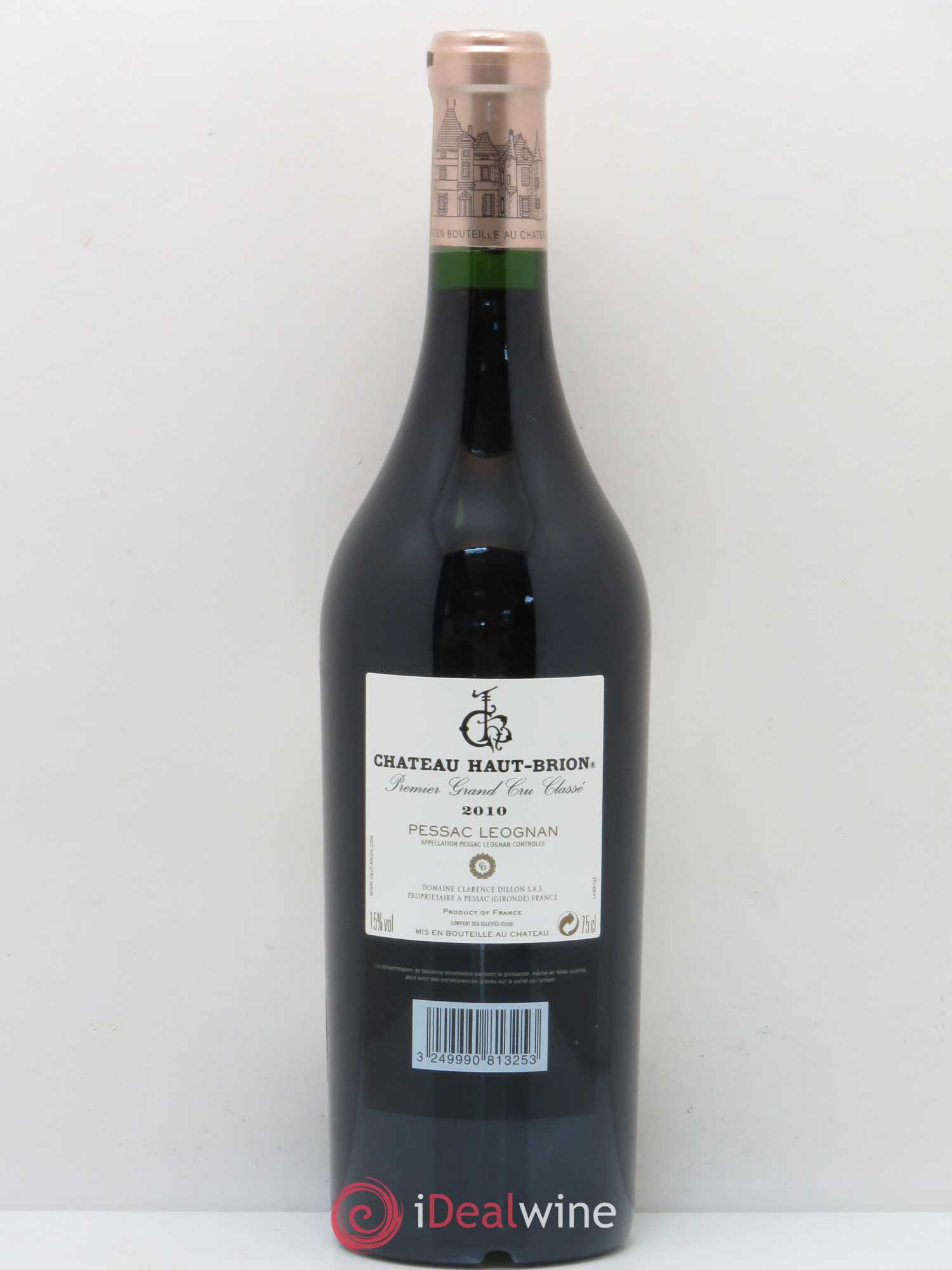 Château Haut Brion 1er Grand Cru Classé 2010 - Lot de 1 bouteille - 1