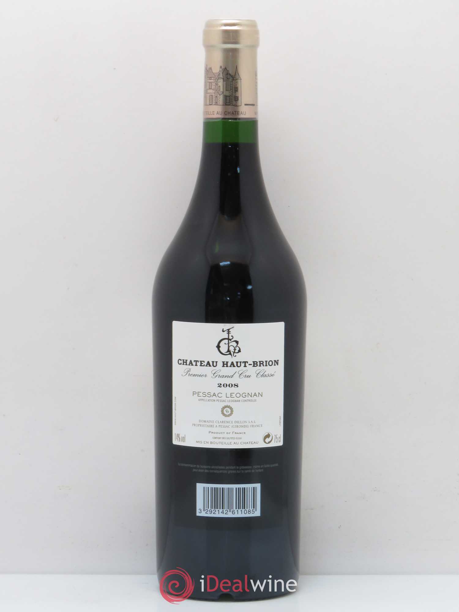 Château Haut Brion 1er Grand Cru Classé 2008 - Lot de 1 bouteille - 1
