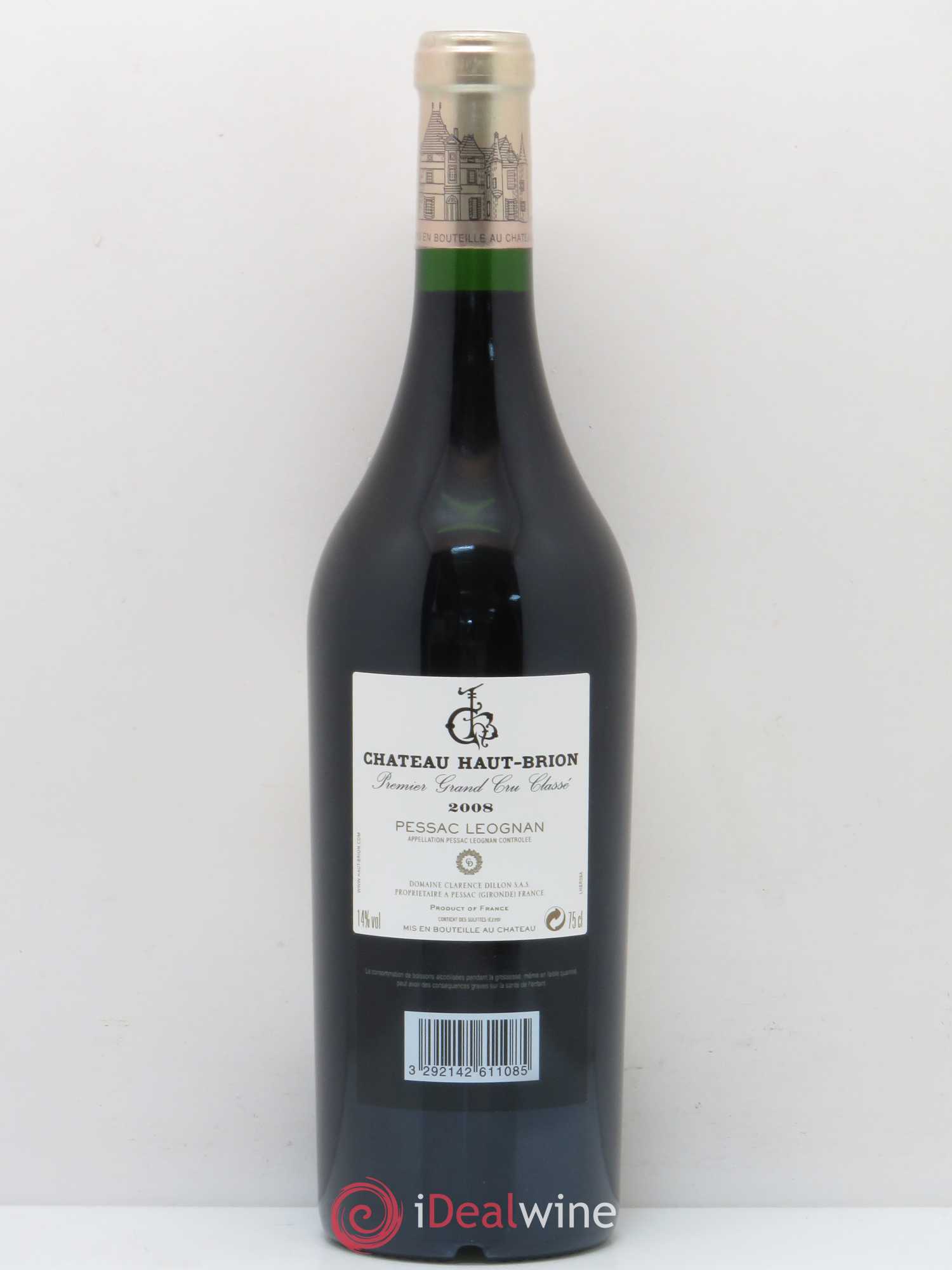 Château Haut Brion 1er Grand Cru Classé 2008 - Lot de 1 bouteille - 1