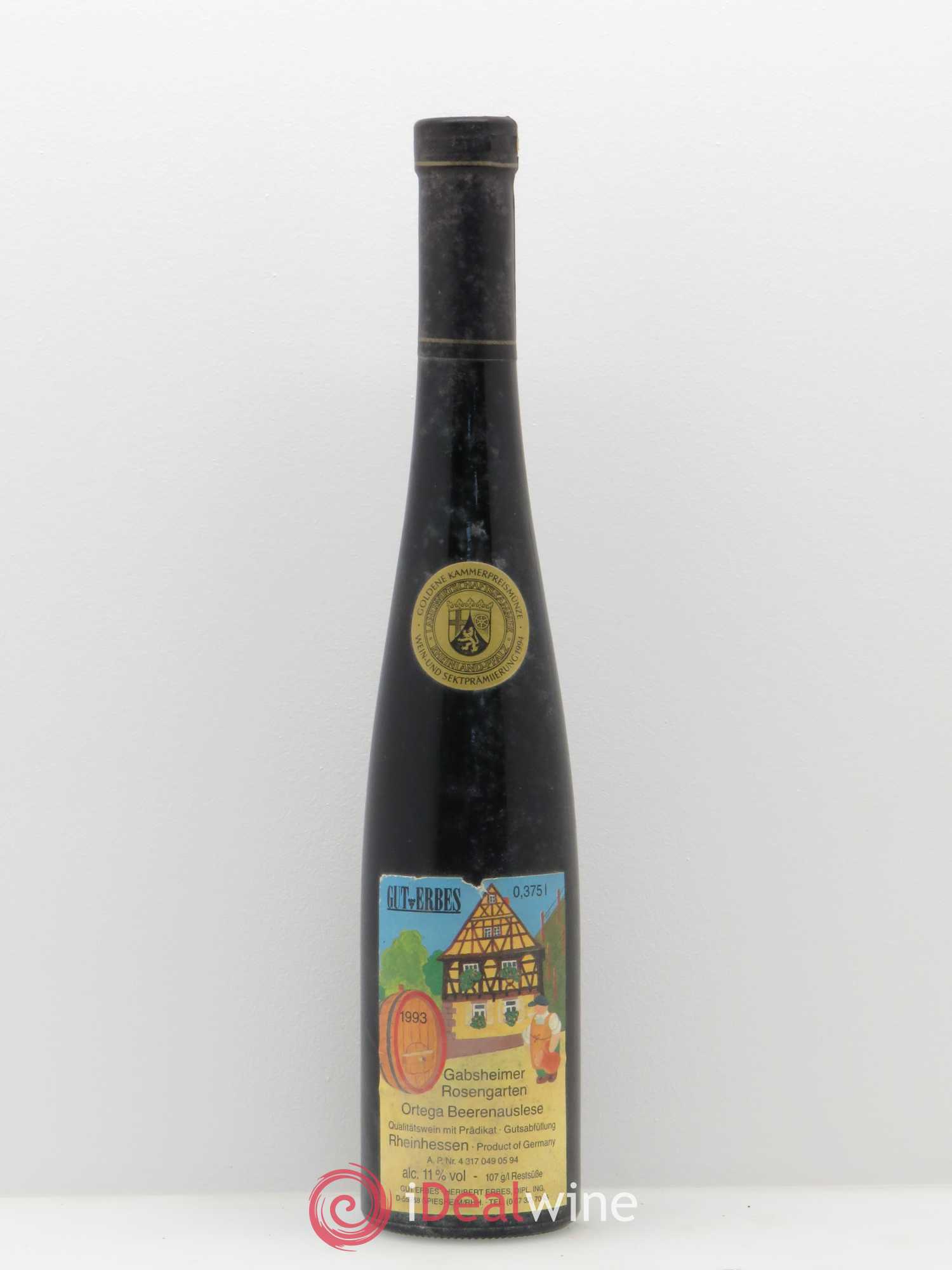 Allemagne Mosel-Saar Gabsheimer Rosengarten Ortega Beernauslese Gut Erbes 1993 - Posten von 1 Demi-Flasche - 0