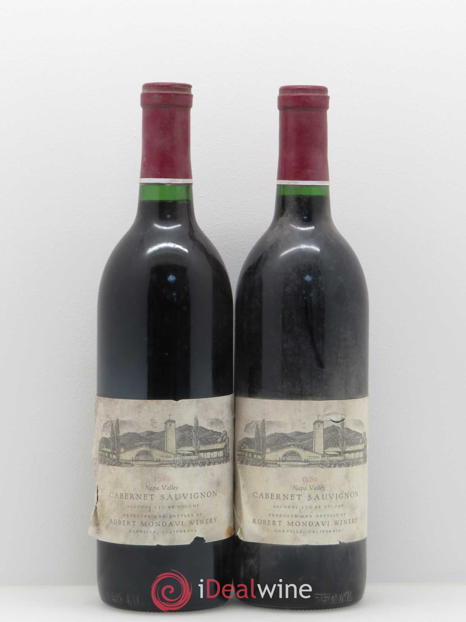 Cabernet Sauvignon Oakville Mondavi Winery 1980 - Lot de 2 bouteilles - 0