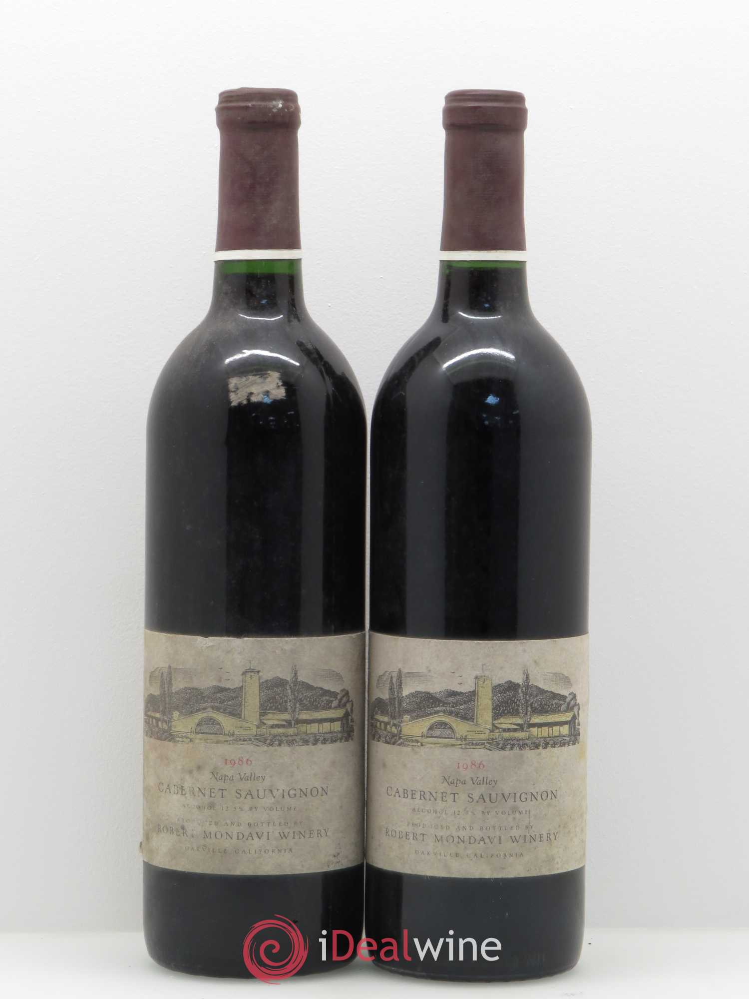 Cabernet Sauvignon Oakville Mondavi Winery 1986 - Lot de 2 bouteilles - 0