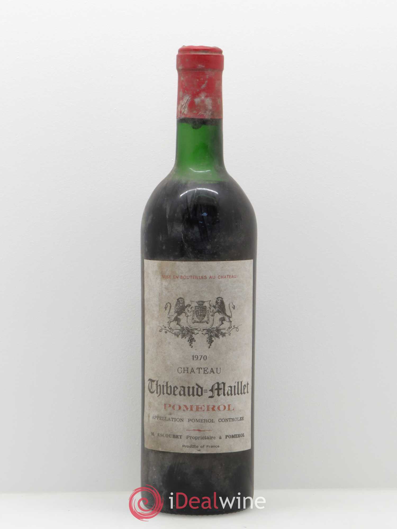 Pomerol Château Thibeaud Maillet 1970 - Posten von 1 Flasche - 0