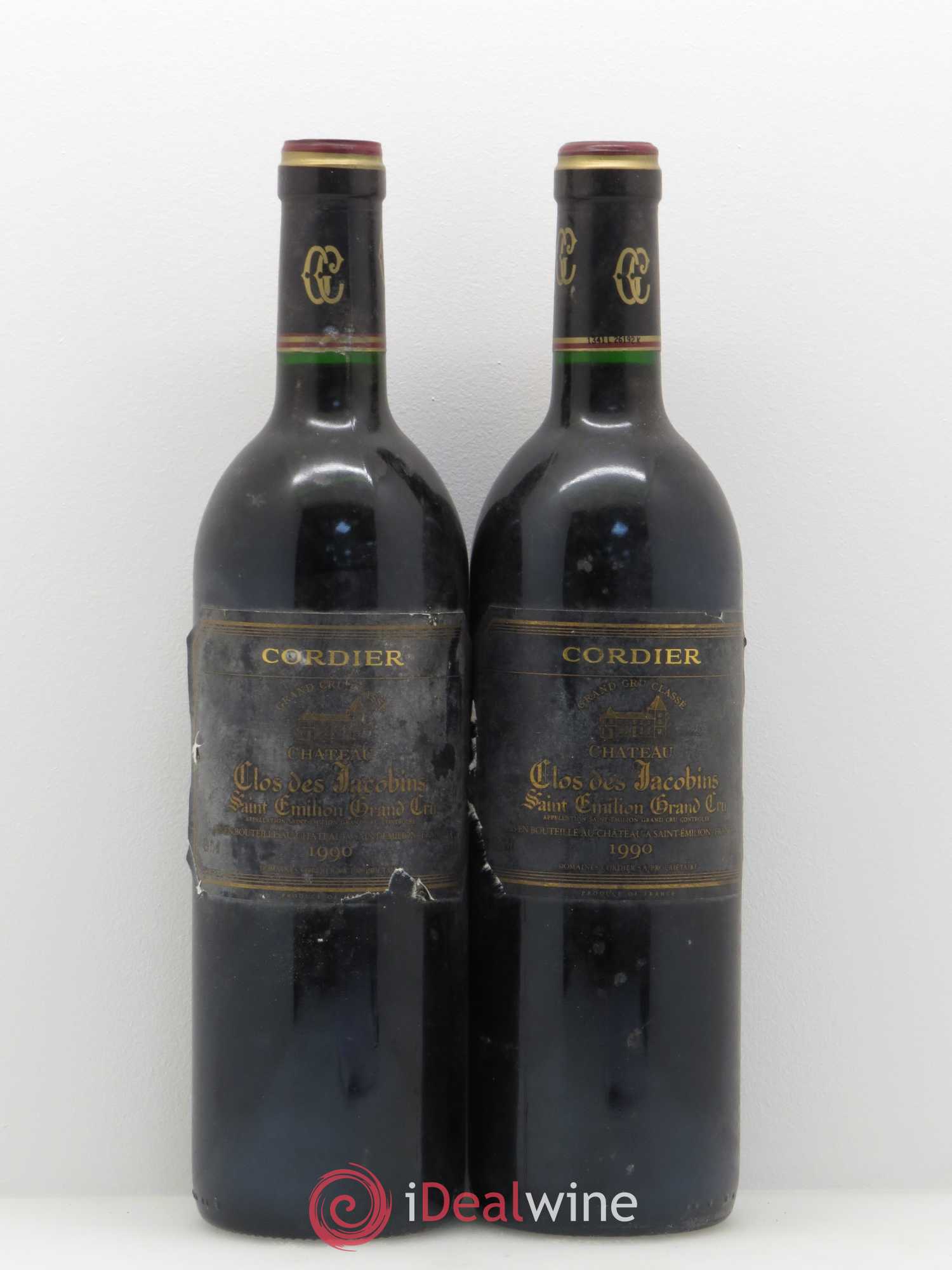 Château Clos des Jacobins Grand Cru Classé 1990 - Lot de 2 bouteilles - 0