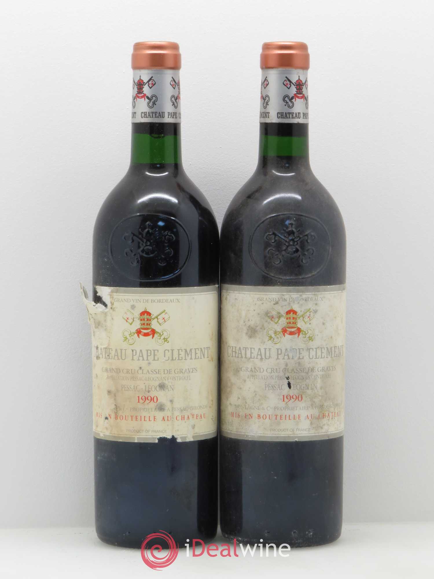 Château Pape Clément Cru Classé de Graves 1990 - Lot de 2 bouteilles - 0