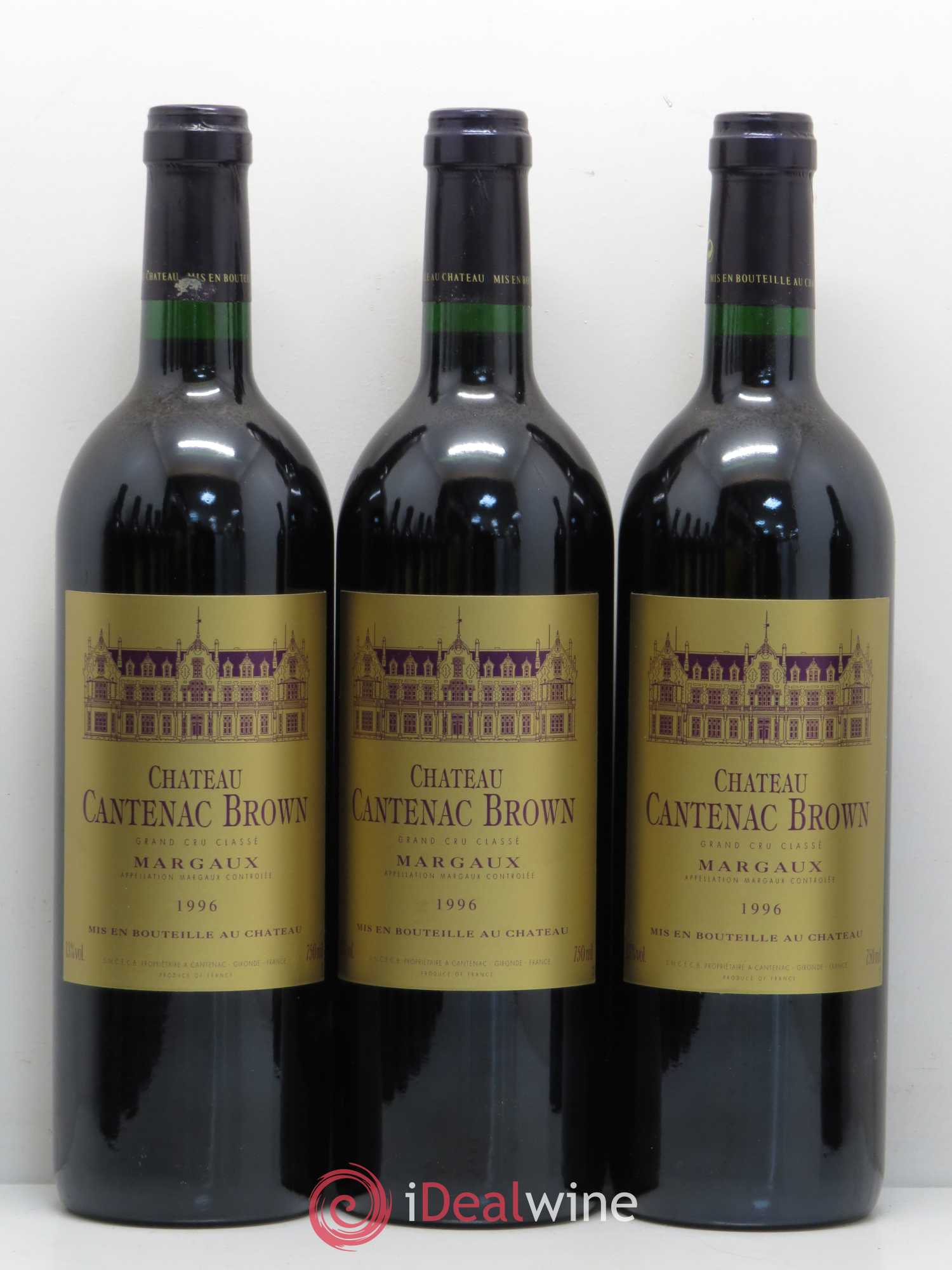 Château Cantenac Brown 3ème Grand Cru Classé 1996 - Lot de 12 bouteilles - 1
