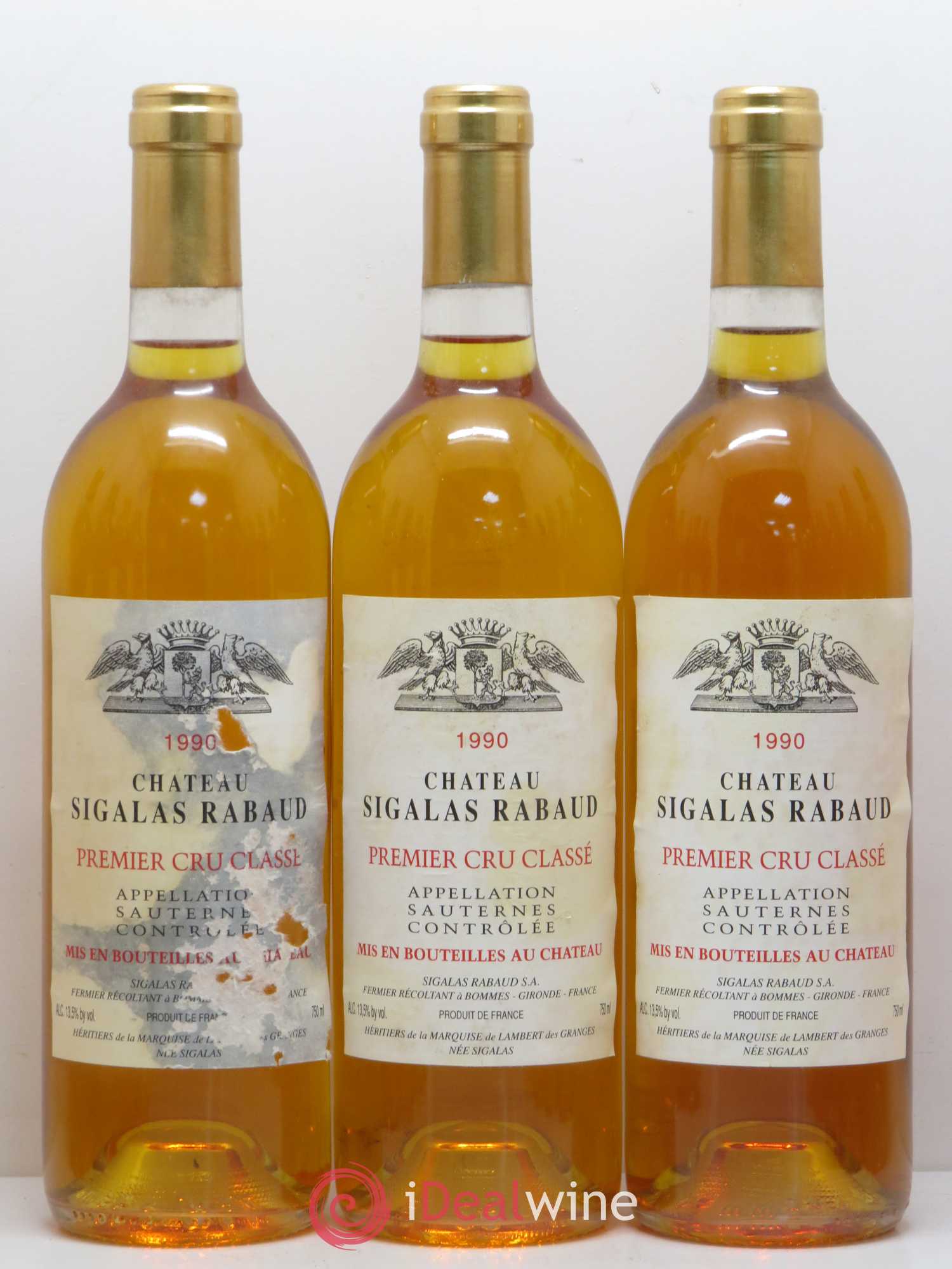Château Sigalas Rabaud 1er Grand Cru Classé 1990 - Lotto di 12 bottiglie - 1