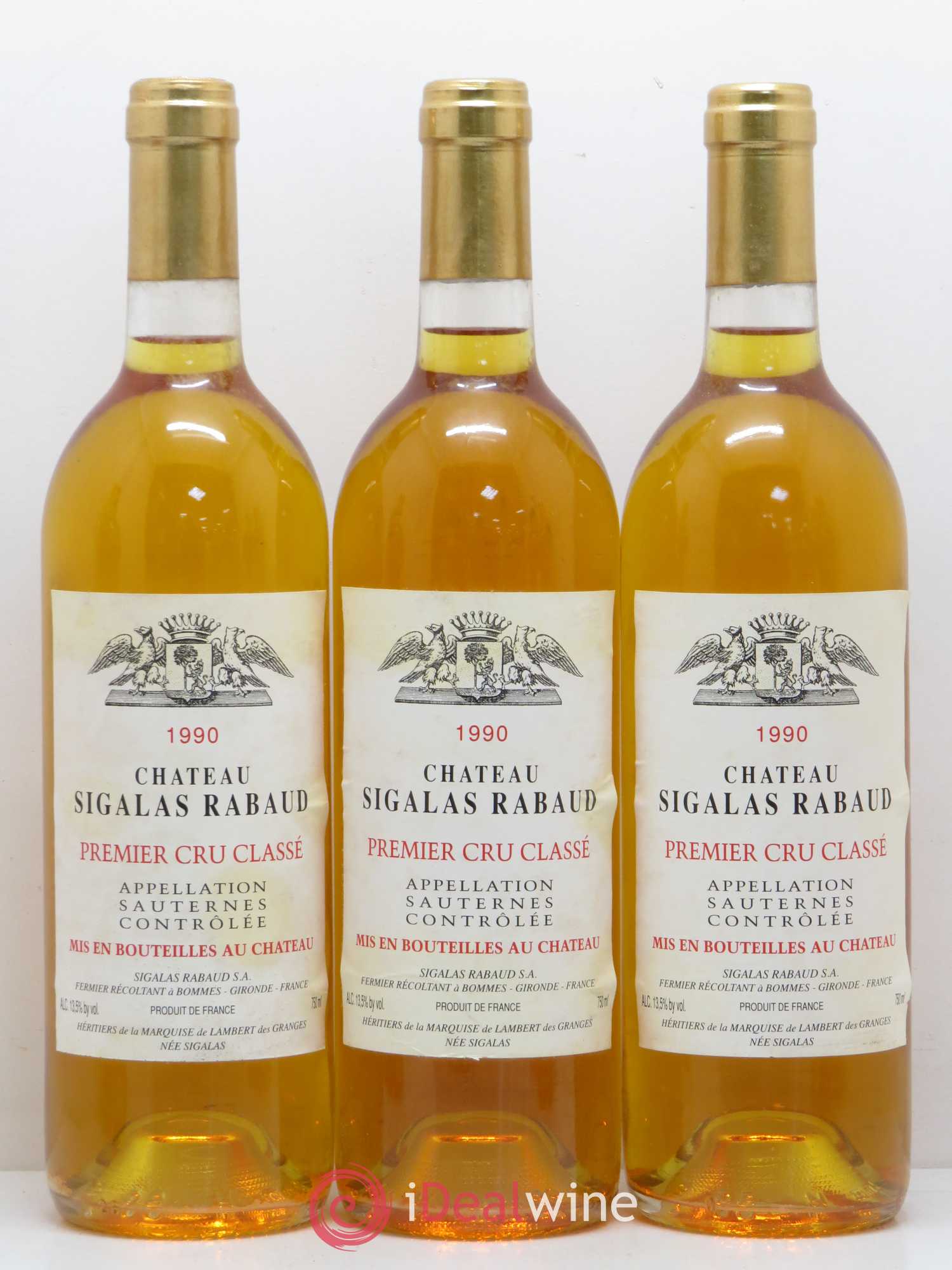 Château Sigalas Rabaud 1er Grand Cru Classé 1990 - Lotto di 12 bottiglie - 4