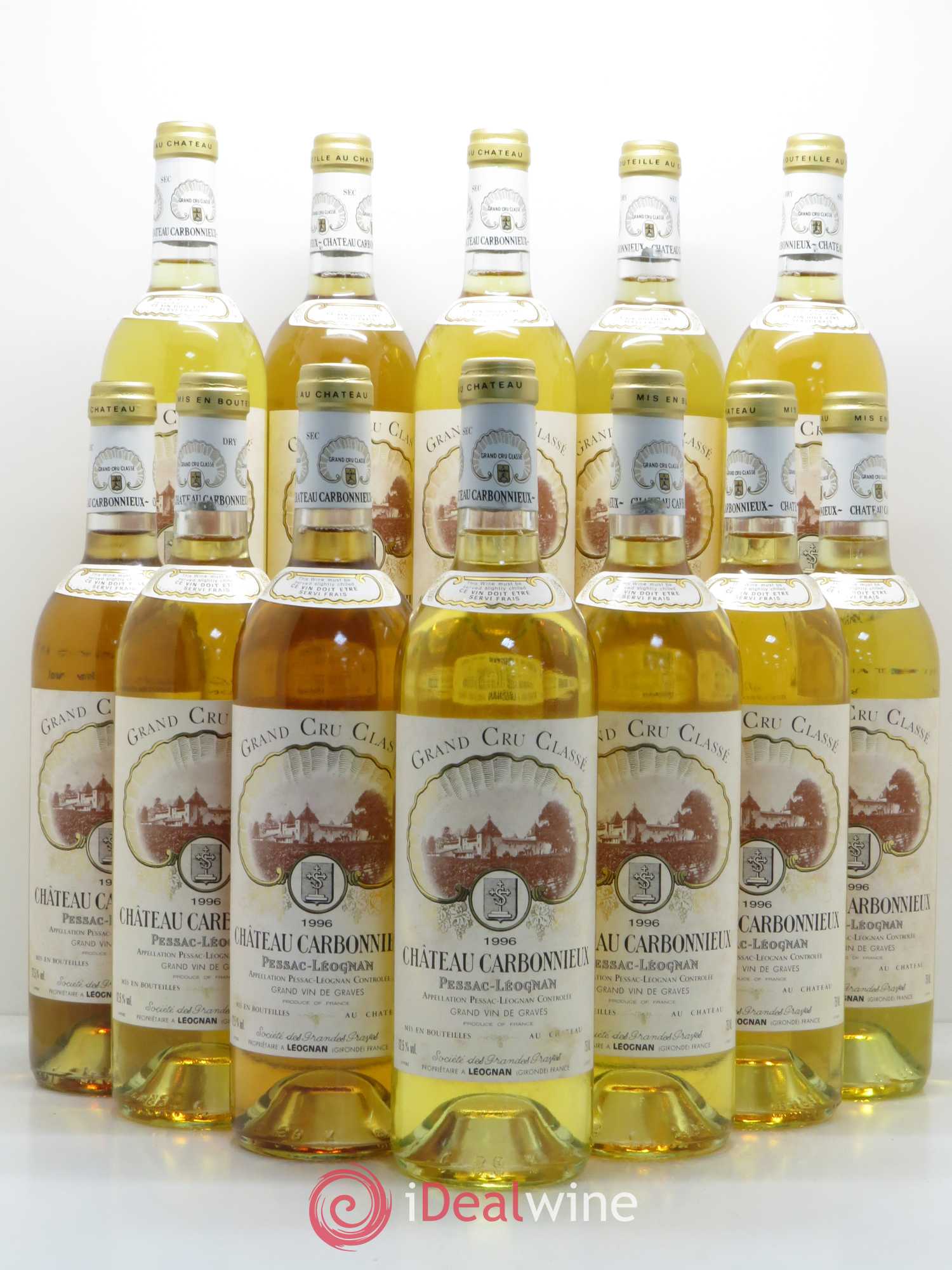 Château Carbonnieux Cru Classé de Graves 1996 - Lot de 12 bouteilles - 0
