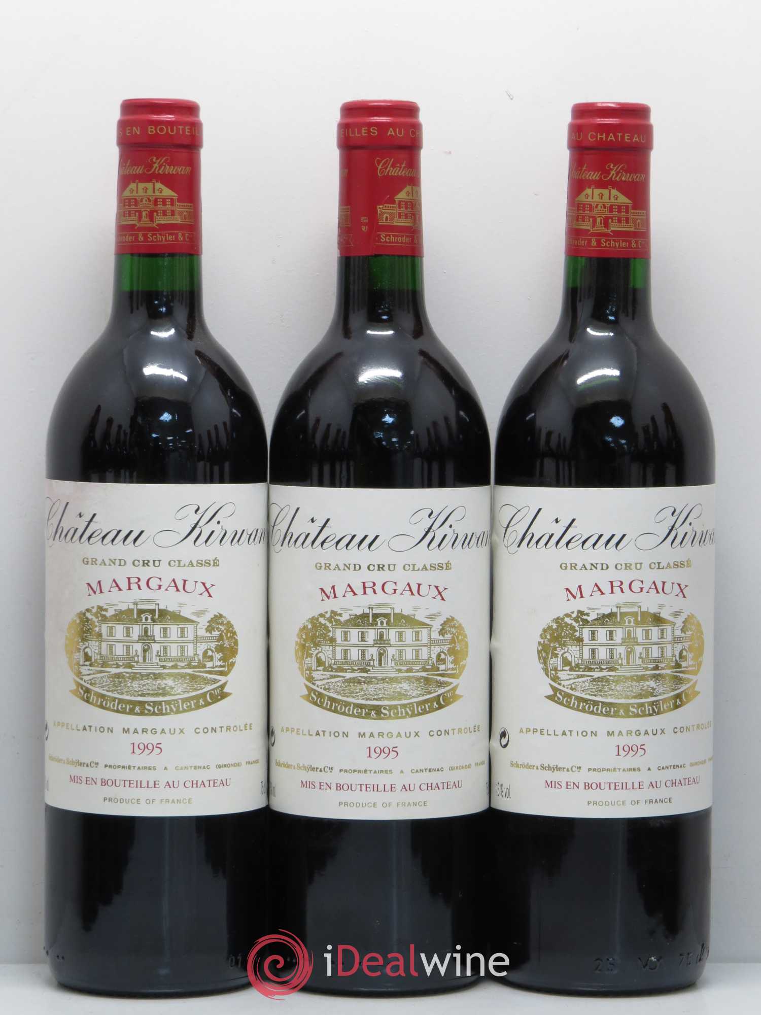 Château Kirwan 3ème Grand Cru Classé 1995 - Lot de 12 bouteilles - 1