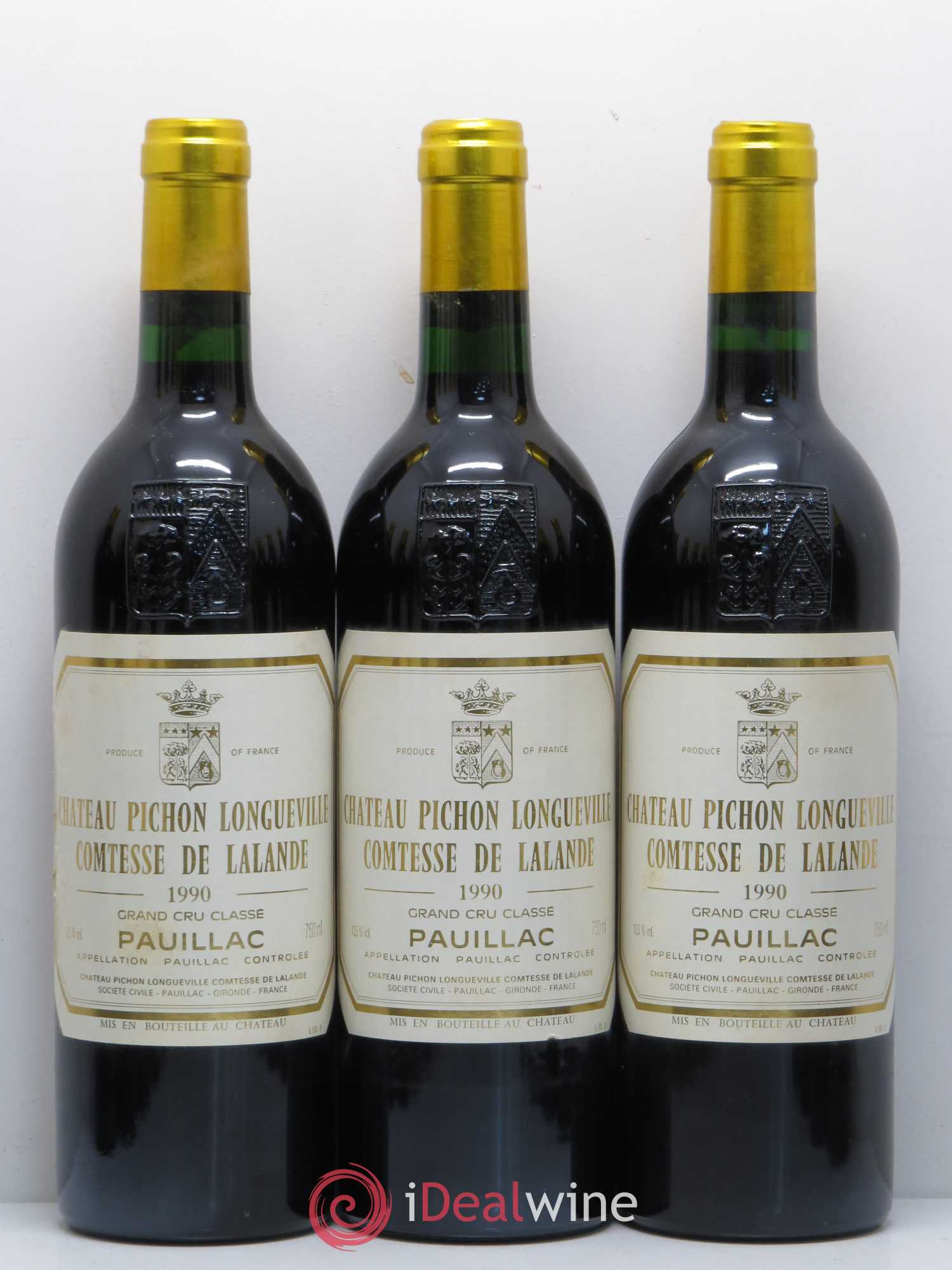 Château Pichon Longueville Comtesse de Lalande 2ème Grand Cru Classé 1990 - Lot de 12 bouteilles - 1