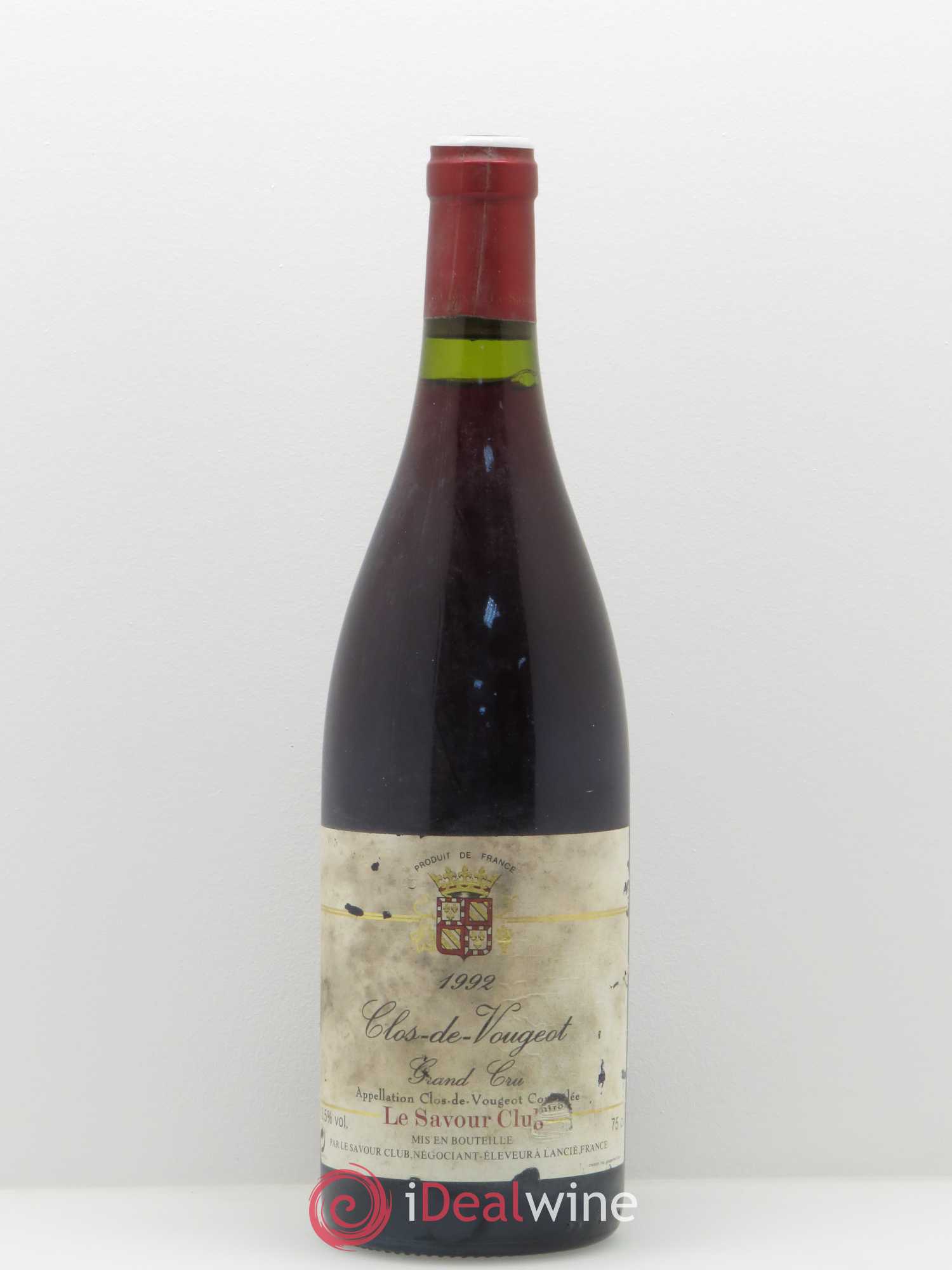Clos de Vougeot Grand Cru Savour Club 1992 - Lot de 1 bouteille - 0