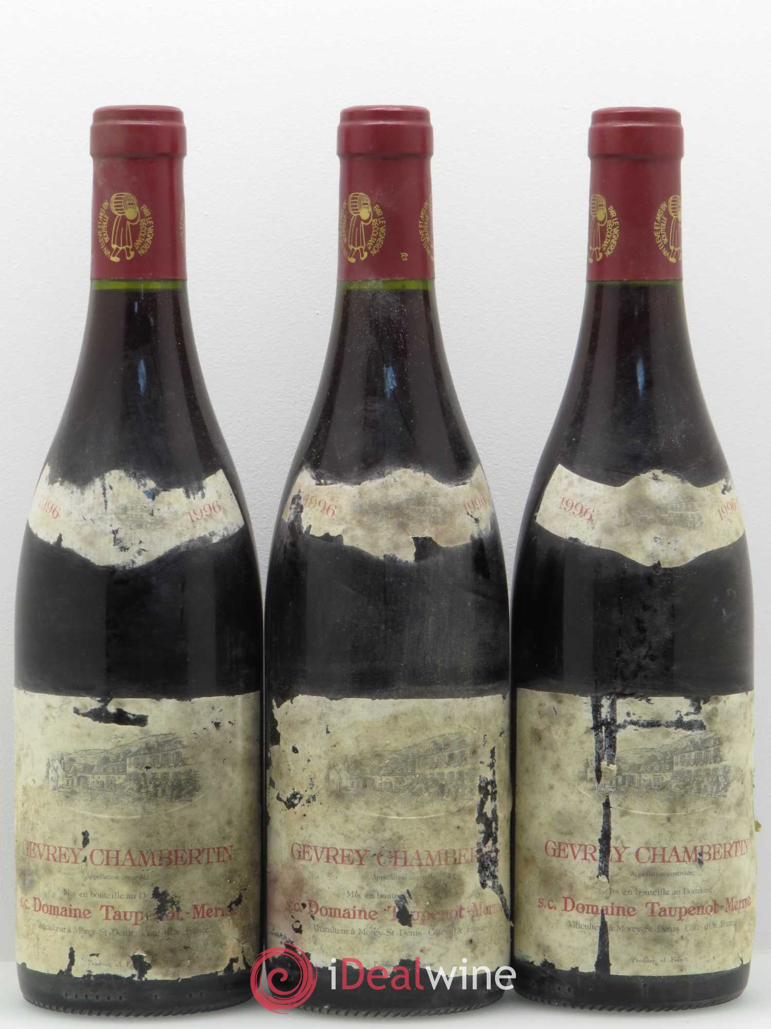 Gevrey-Chambertin Domaine Taupenot-Merme 1996 - Lot de 3 bouteilles - 0