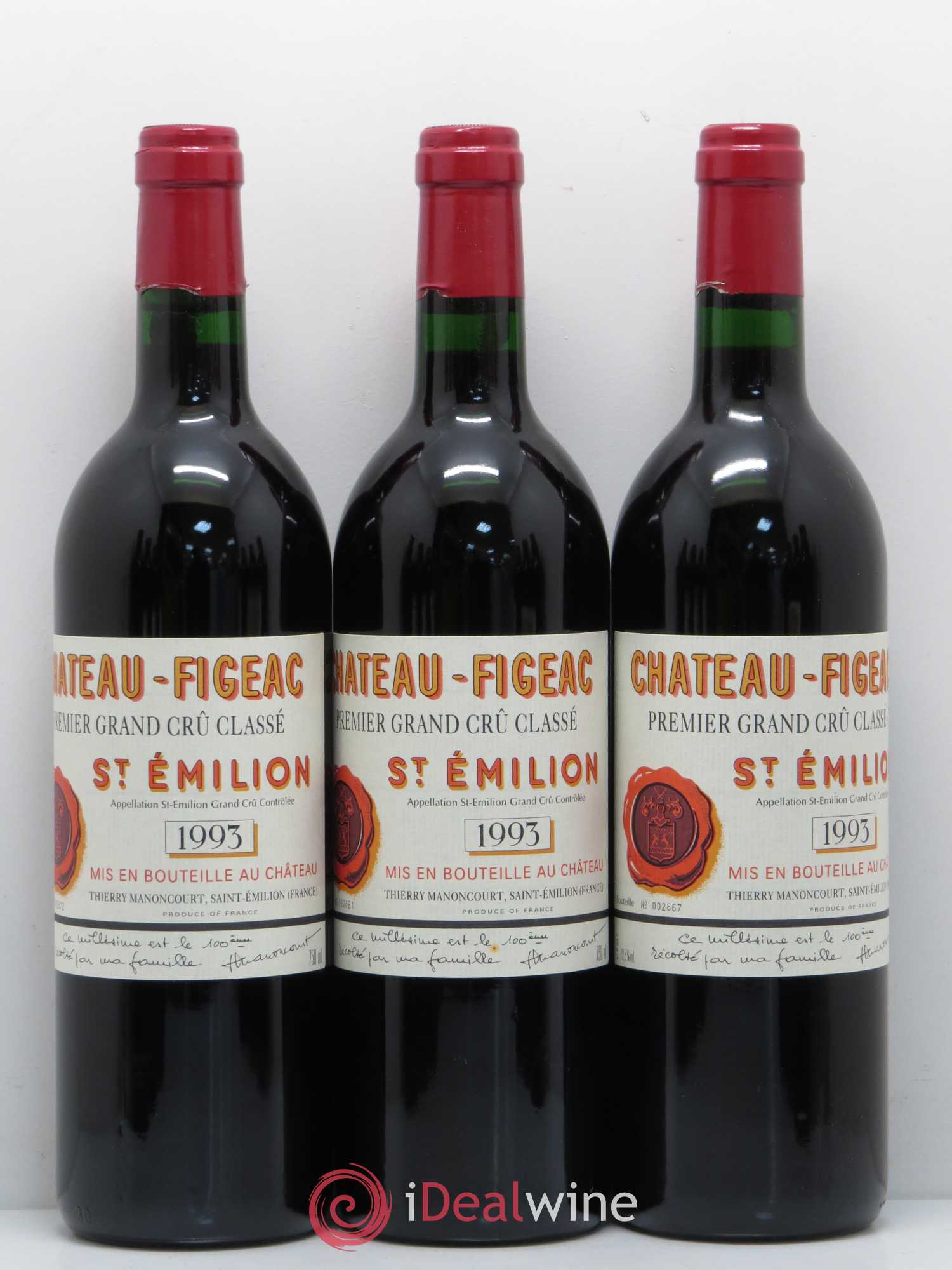 Château Figeac 1er Grand Cru Classé A 1993 - Lot de 12 bouteilles - 2