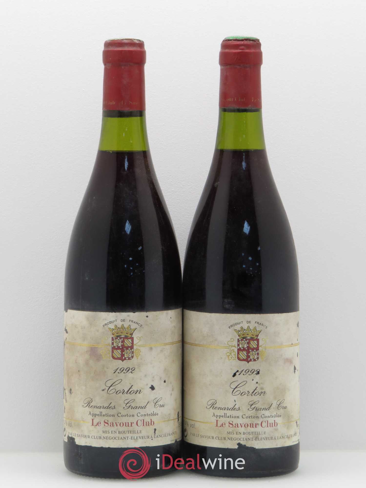 Corton Grand Cru Renardes Savour Club 1992 - Posten von 2 Flaschen - 0