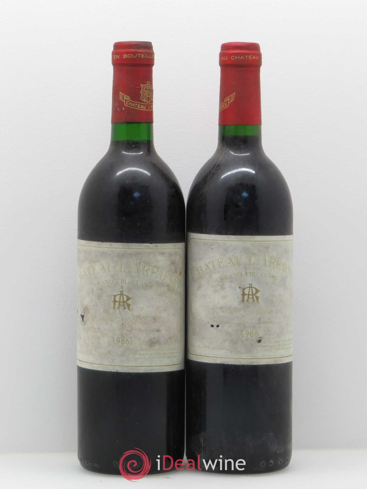 Château l' Arrosée Grand Cru Classé 1986 - Lot de 2 bouteilles - 0