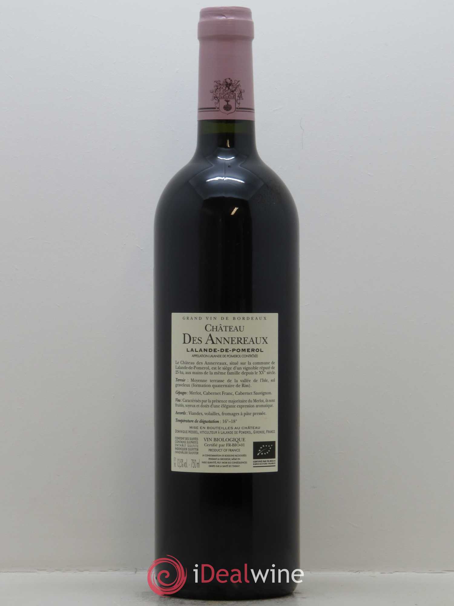 Château Annereaux 2012 - Lot de 1 bouteille - 1