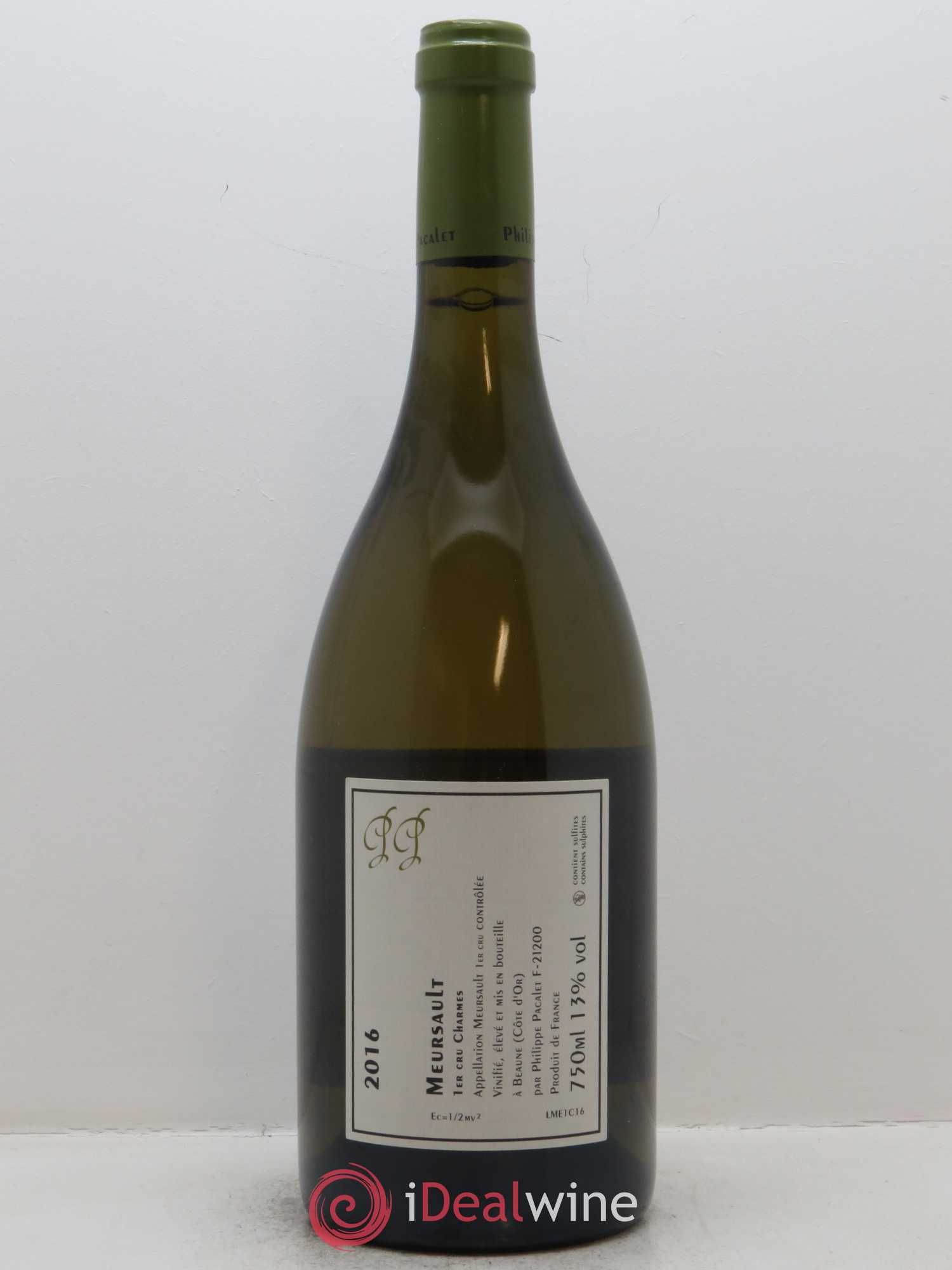 Meursault 1er Cru Charmes Philippe Pacalet 2016 - Lot de 1 bouteille - 1
