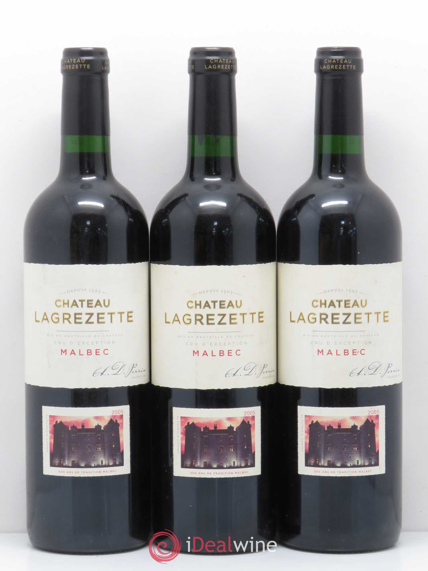 Cahors Château Lagrezette Alain Dominique Perrin 2005 - Lot de 6 bouteilles - 2