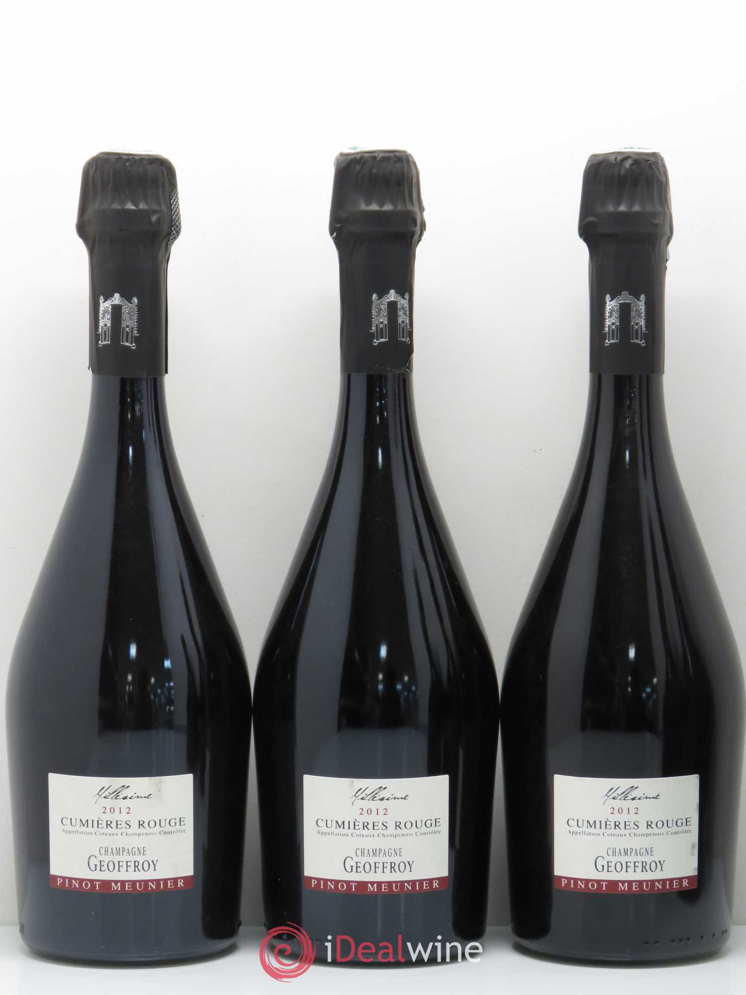 Divers Cumières Rouge Coteaux Champenois Geoffroy 2012 - Posten von 5 Flaschen - 1