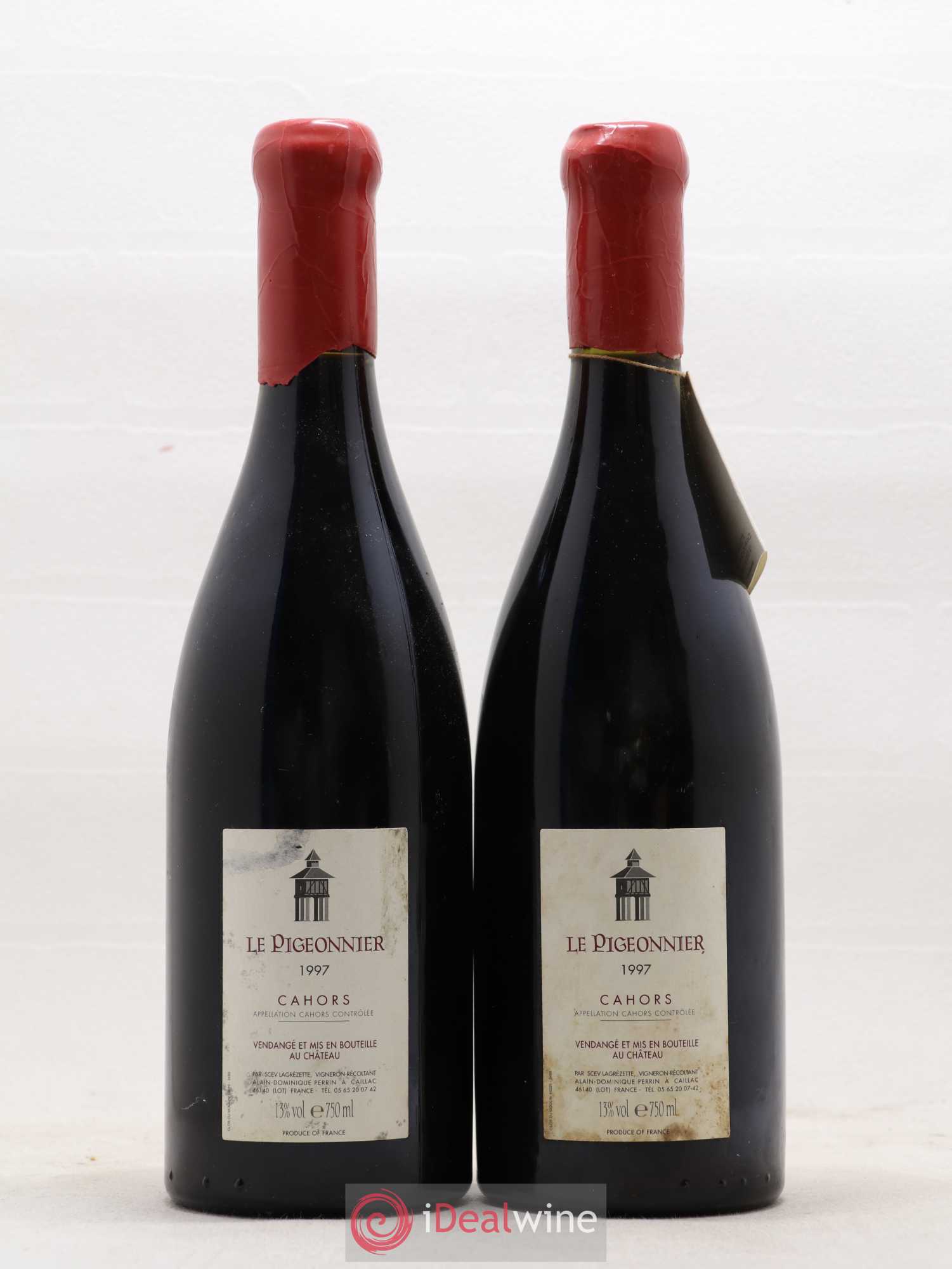 Cahors Château Lagrezette Le Pigeonnier Alain Dominique Perrin 1997 - Lot de 2 bouteilles - 1