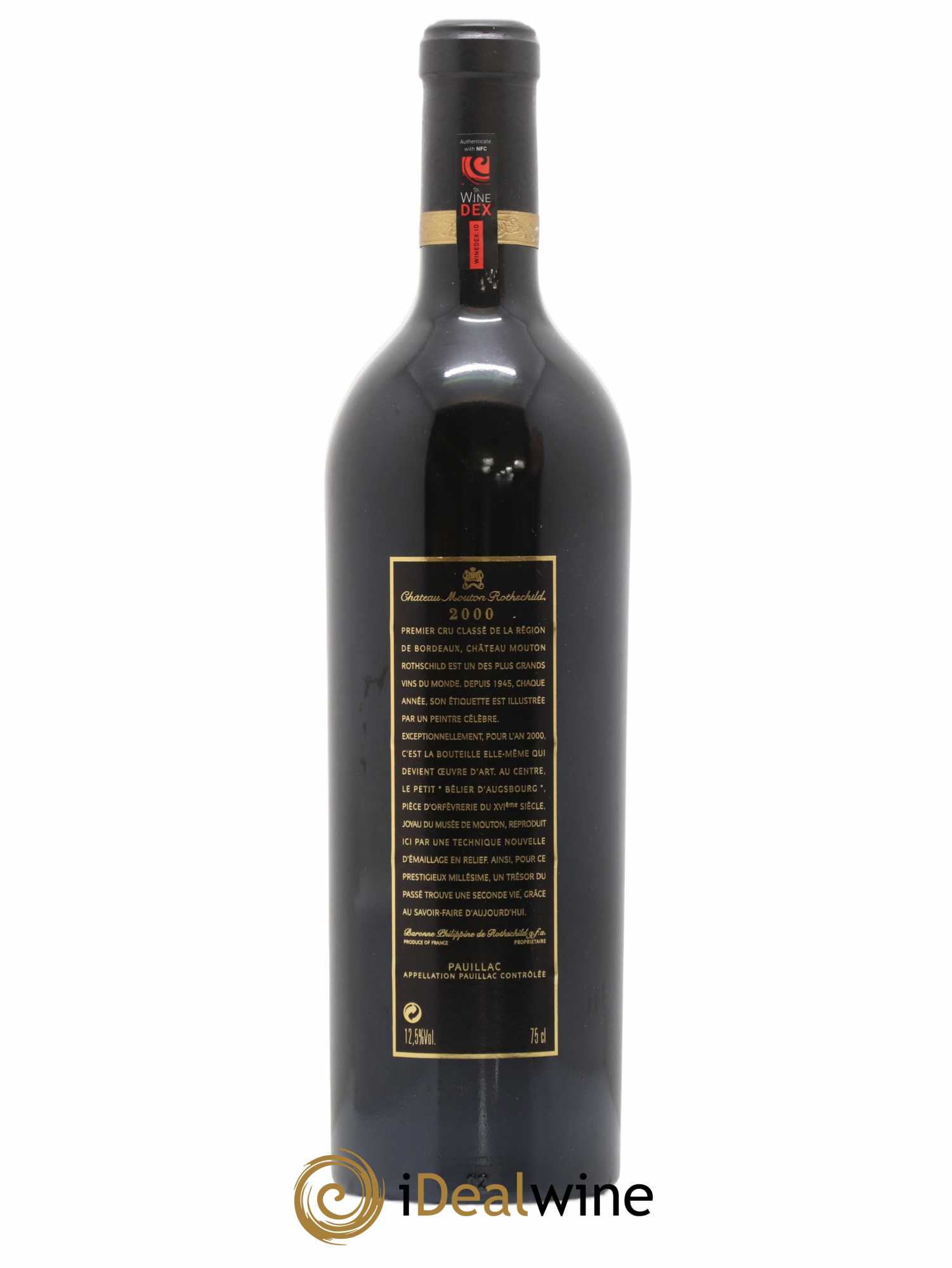 Château Mouton Rothschild 1er Grand Cru Classé 2000 - Lot de 1 bouteille - 1