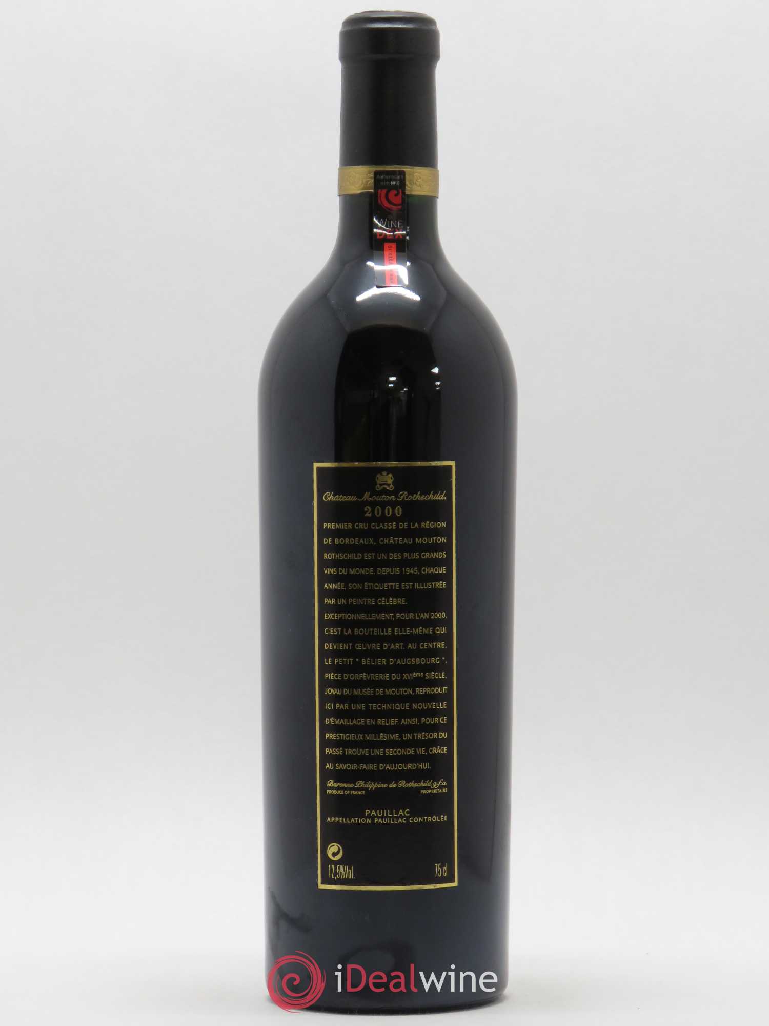 Château Mouton Rothschild 1er Grand Cru Classé 2000 - Lot de 1 bouteille - 1