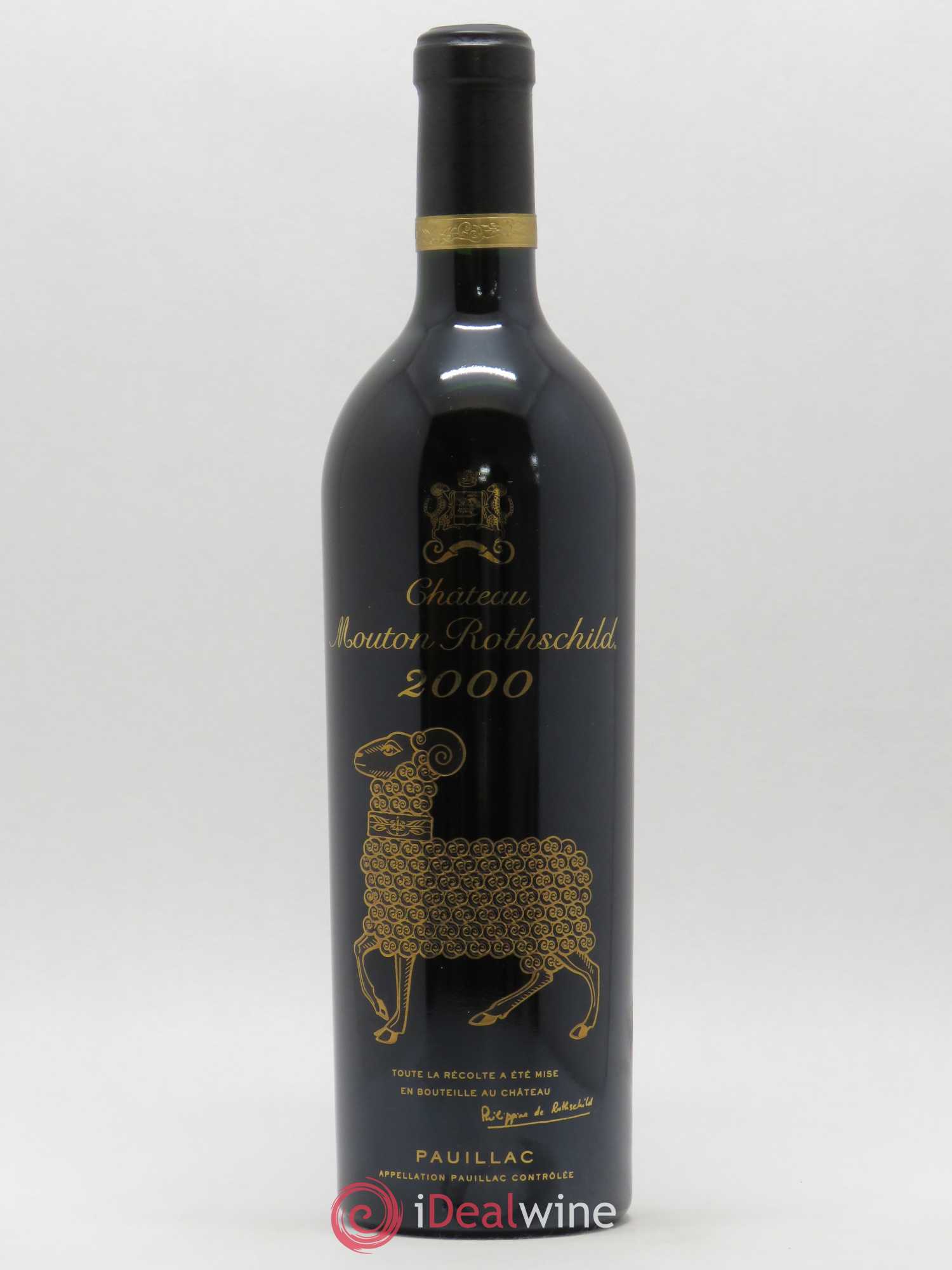 Château Mouton Rothschild 1er Grand Cru Classé 2000 - Lot de 1 bouteille - 0