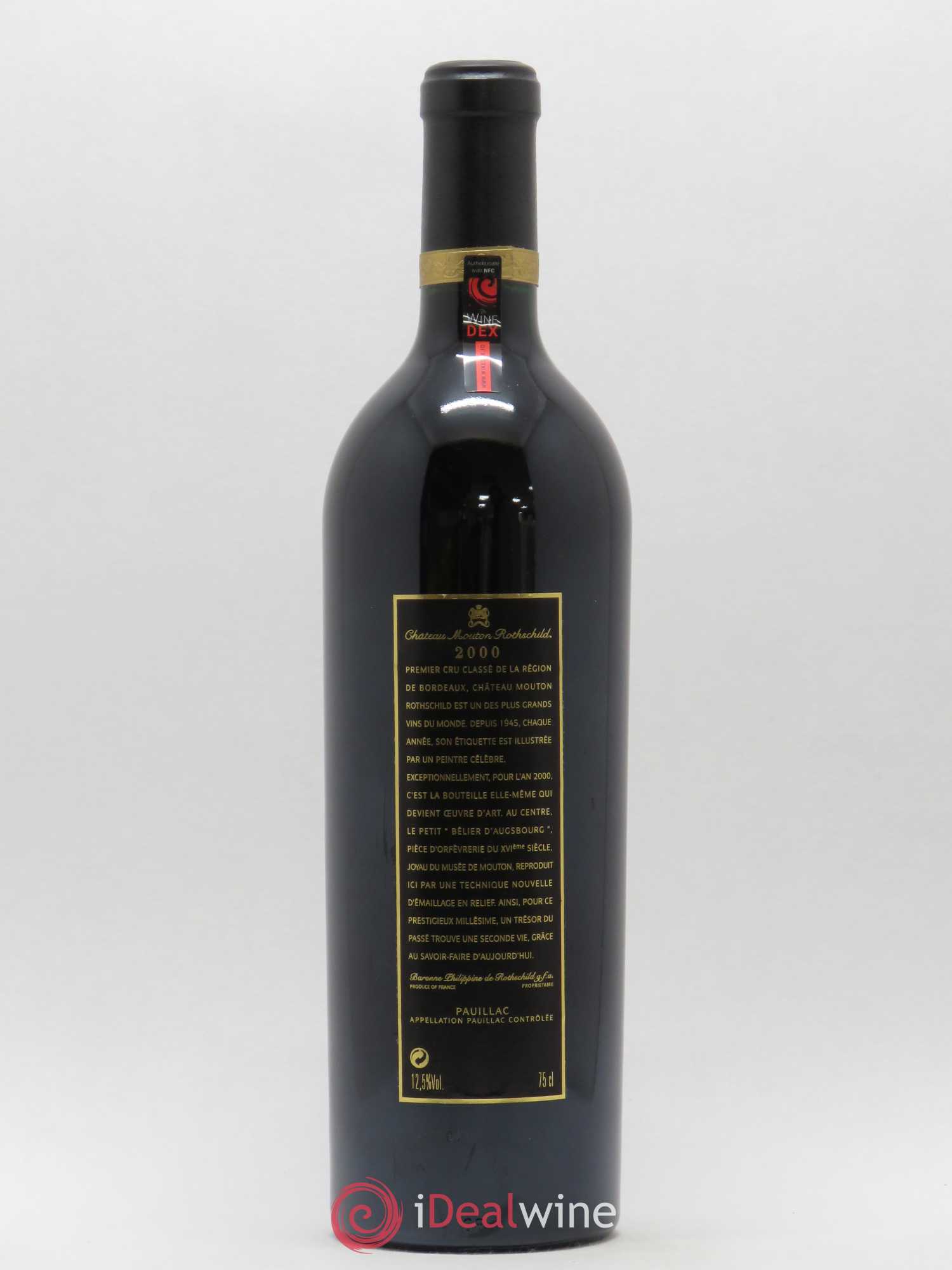Château Mouton Rothschild 1er Grand Cru Classé 2000 - Lot de 1 bouteille - 1