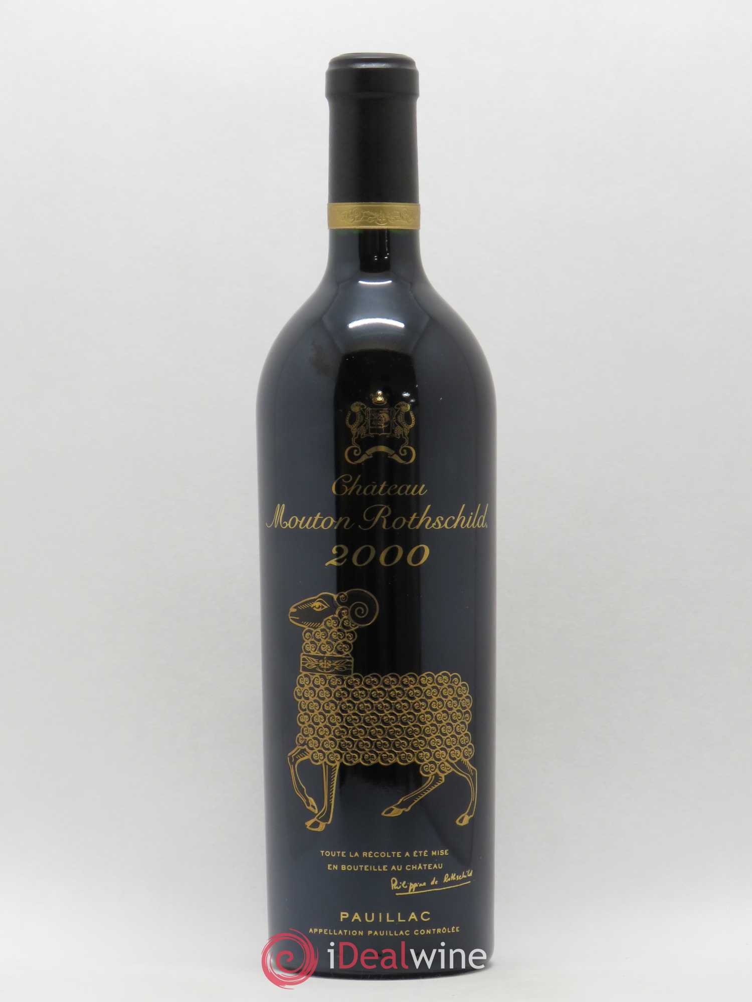 Château Mouton Rothschild 1er Grand Cru Classé 2000 - Lot de 1 bouteille - 0