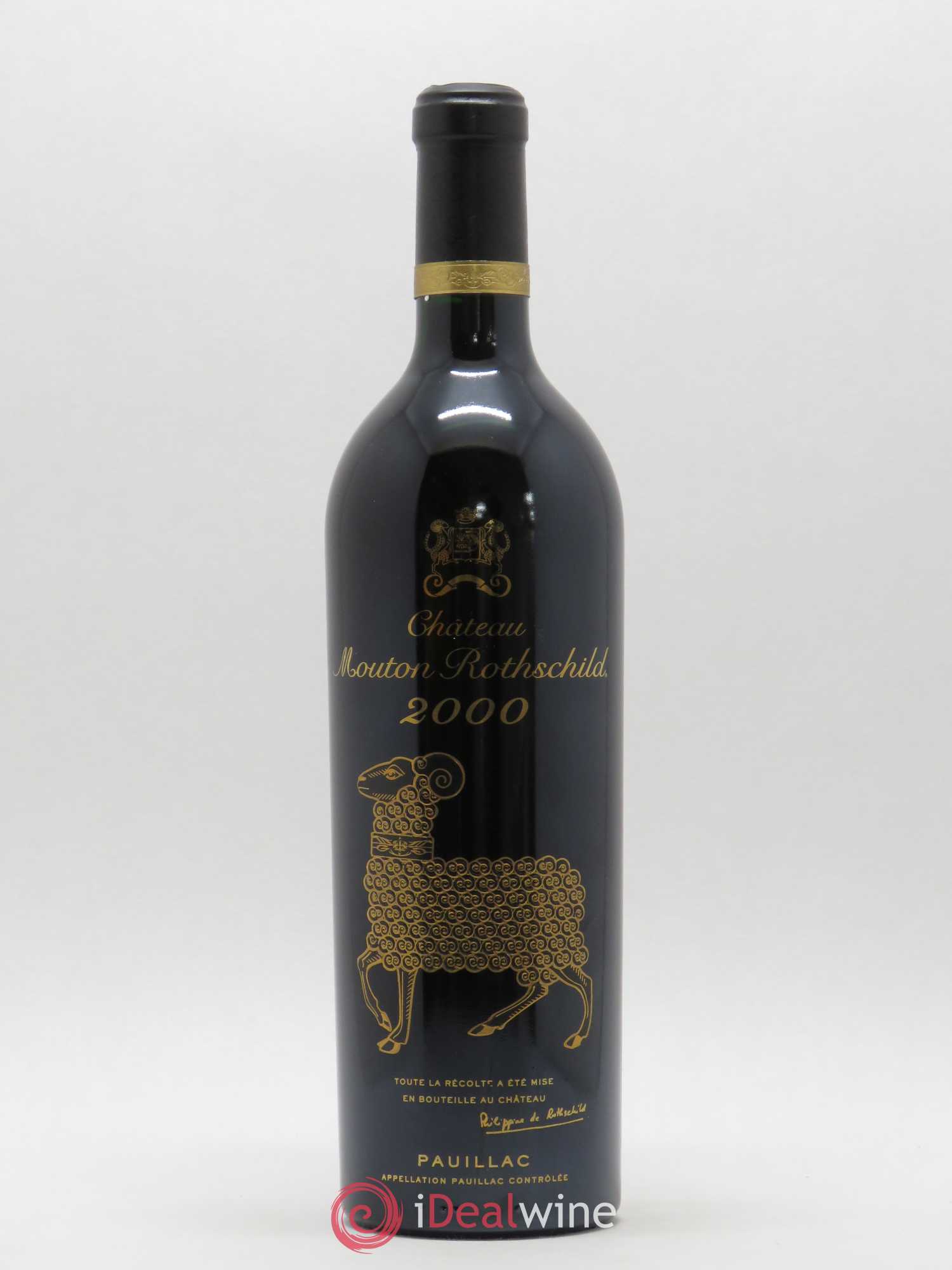 Château Mouton Rothschild 1er Grand Cru Classé 2000 - Lot de 1 bouteille - 0