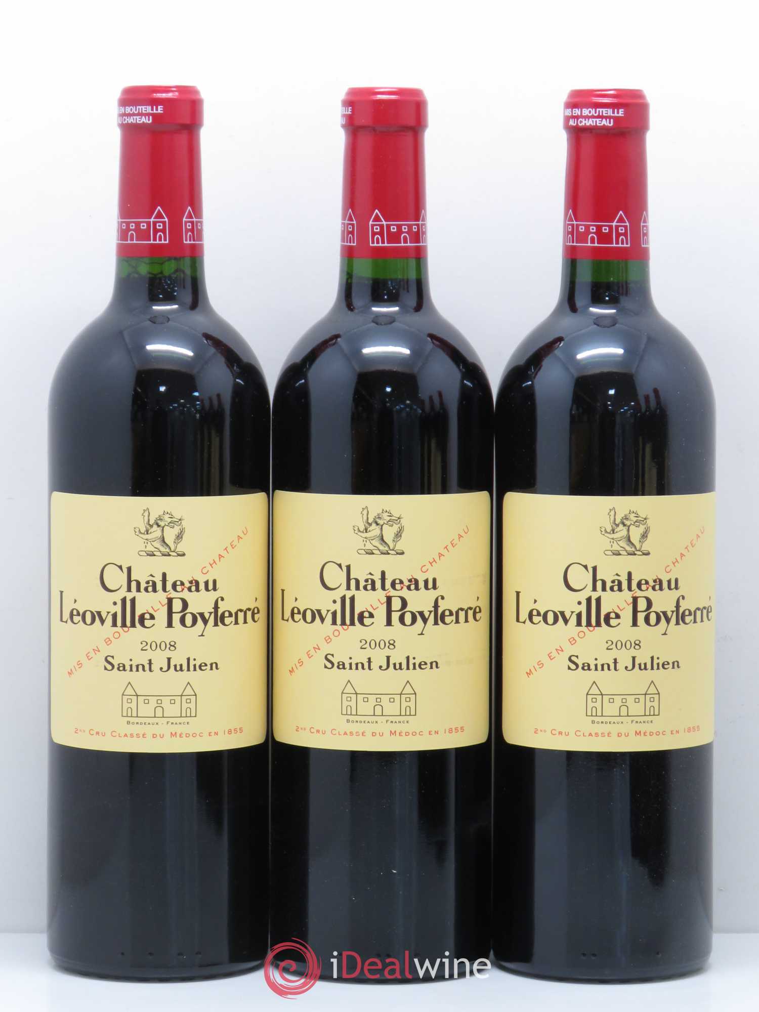 Château Léoville Poyferré 2ème Grand Cru Classé 2008 - Lot de 6 bouteilles - 1