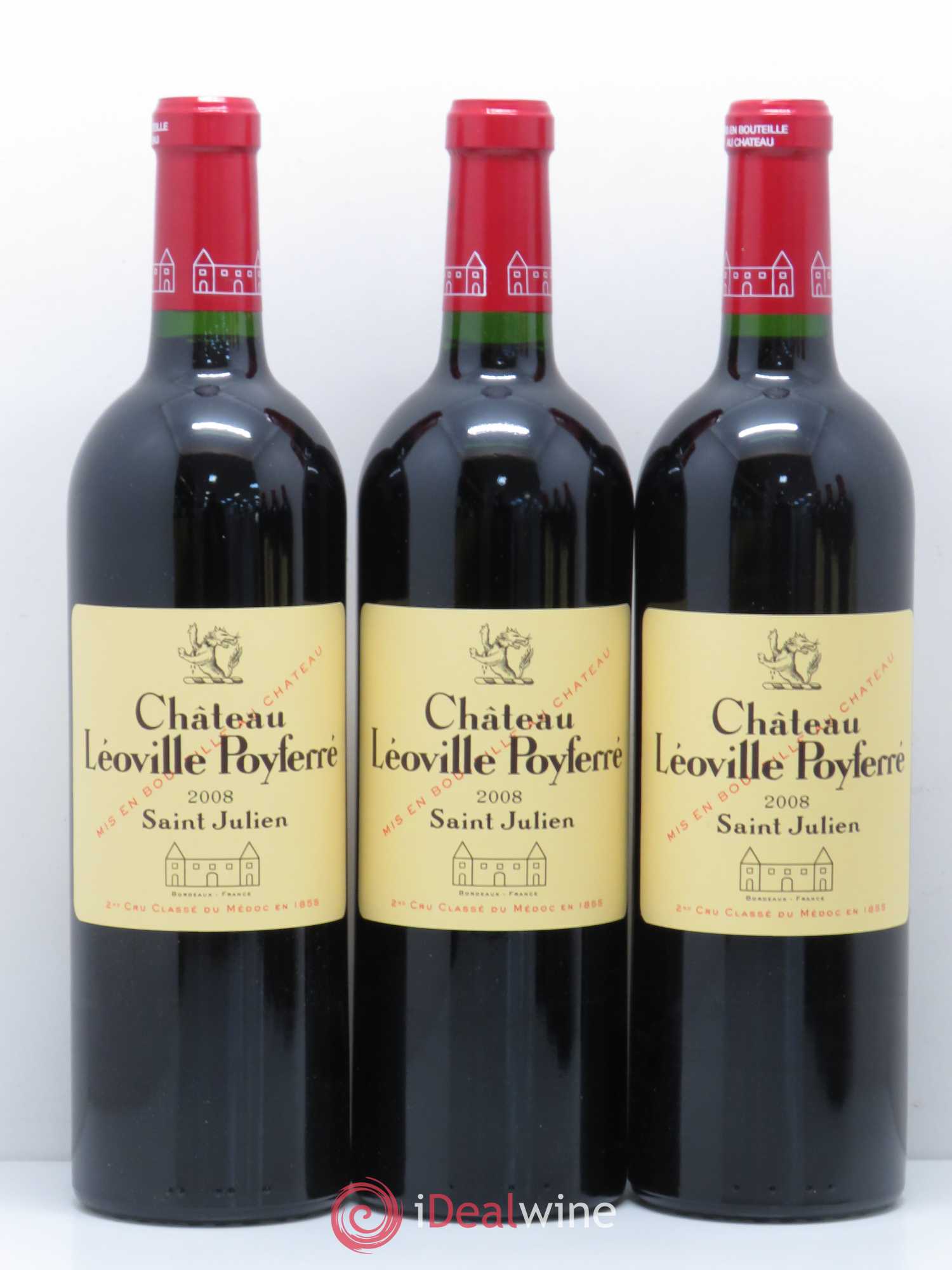 Château Léoville Poyferré 2ème Grand Cru Classé 2008 - Lot de 6 bouteilles - 1