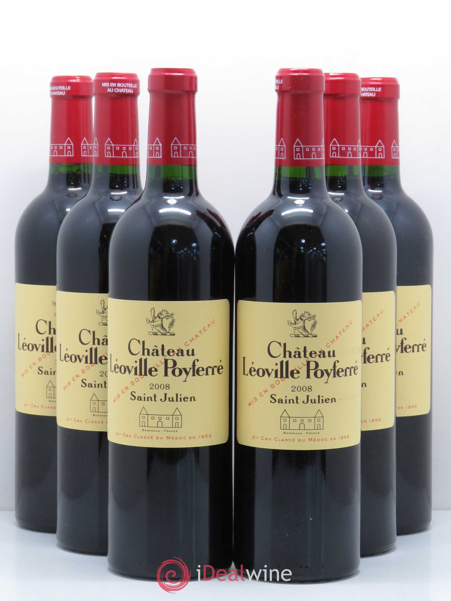Château Léoville Poyferré 2ème Grand Cru Classé 2008 - Lot de 6 bouteilles - 0