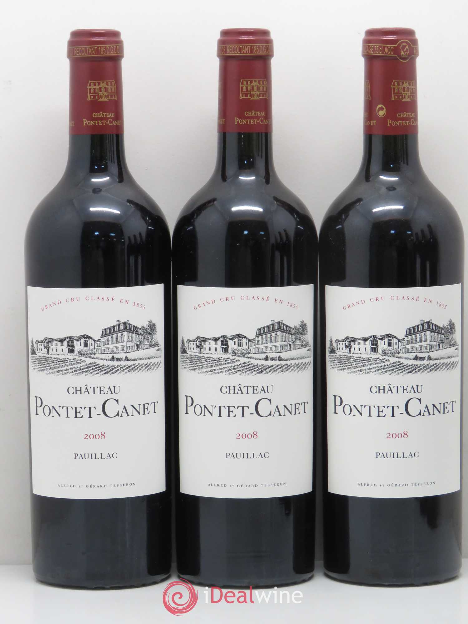 Château Pontet Canet 5ème Grand Cru Classé 2008 - Lot de 6 bouteilles - 1