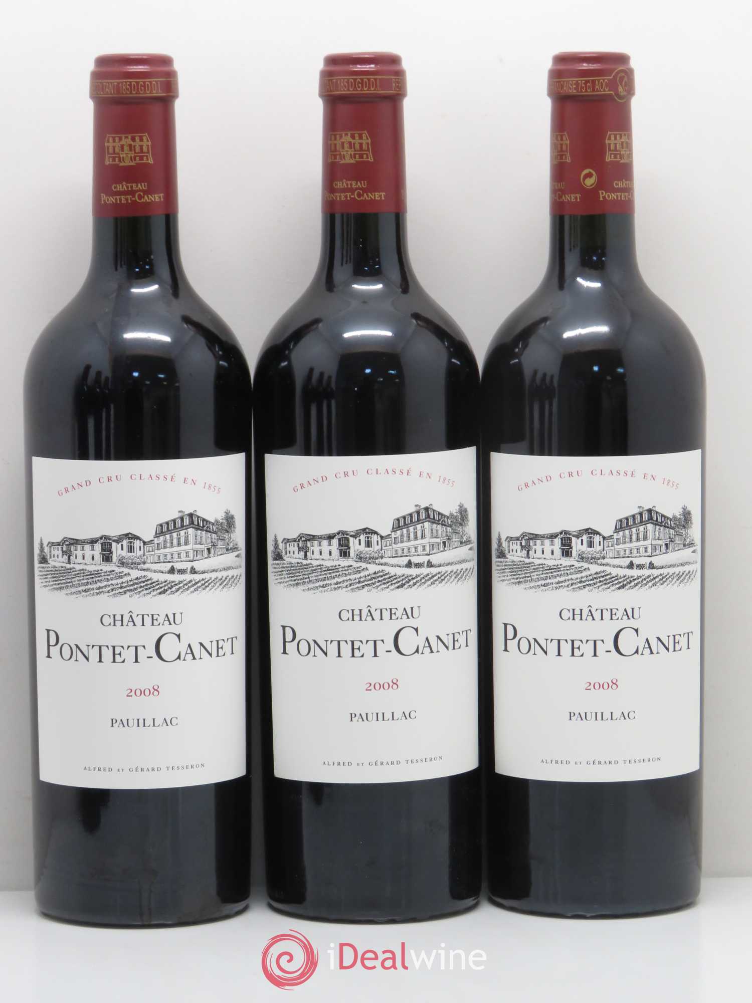 Château Pontet Canet 5ème Grand Cru Classé 2008 - Lot de 6 bouteilles - 1