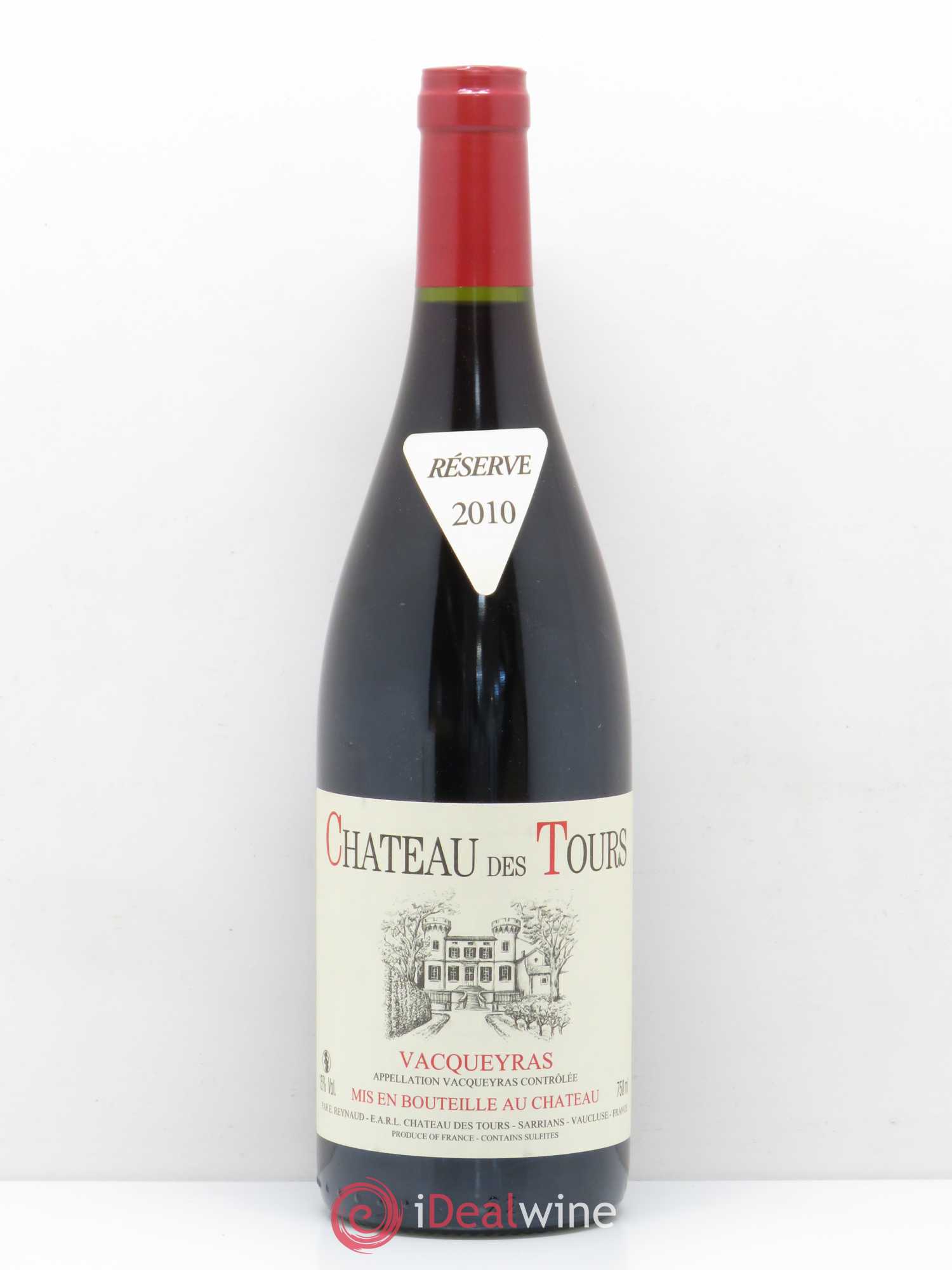 Vacqueyras Château des Tours Emmanuel Reynaud 2010 - Lot de 1 bouteille - 0